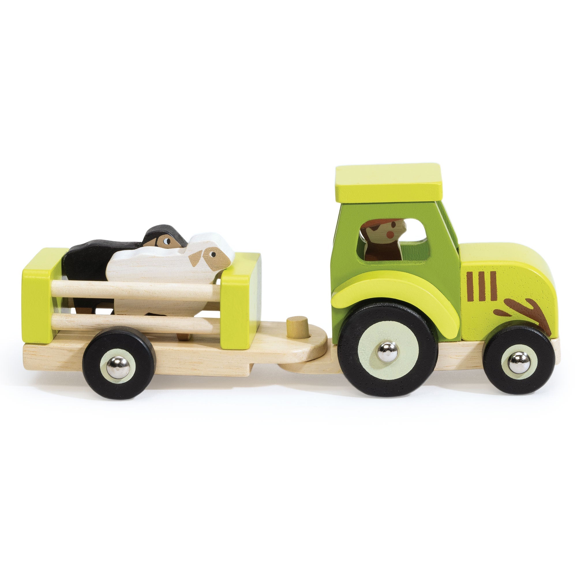 Tractor and Trailer - Mentari - Sustainable Wooden Toys Made in Indonesia - Eco - Friendly Play