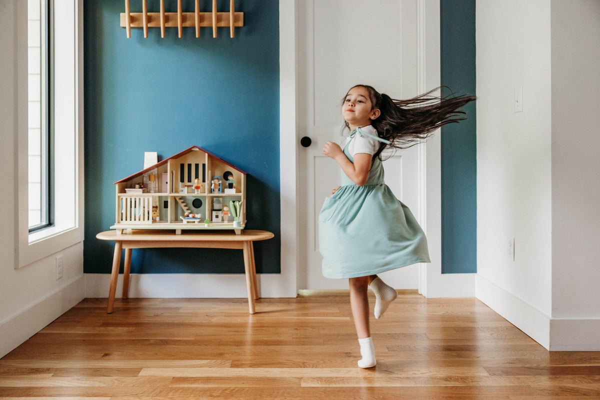 Wooden Cedar Chalet Modernist Dollhouse - Mentari - Sustainable Wooden Toys Made in Indonesia - Eco-Friendly Play