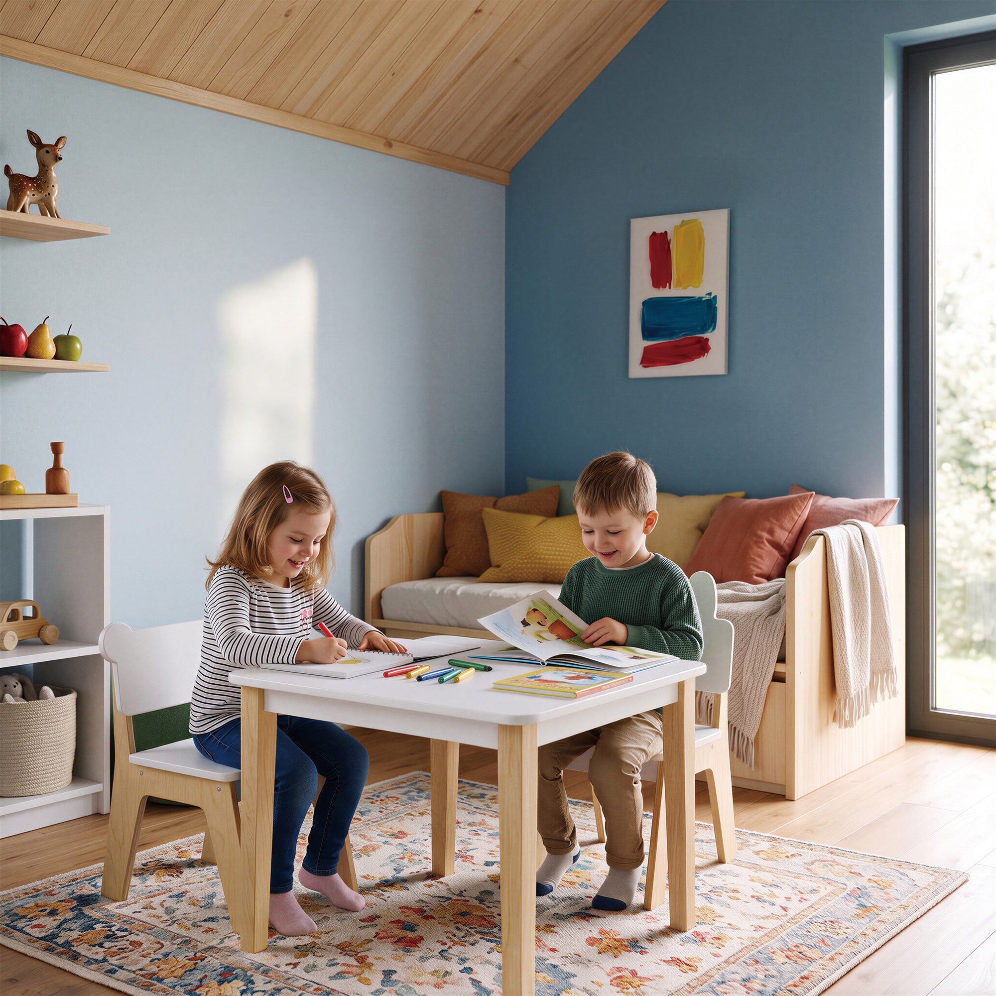 Wooden Kid's Fox Chair - Mentari - Sustainable Wooden Toys Made in Indonesia - Eco-Friendly Play