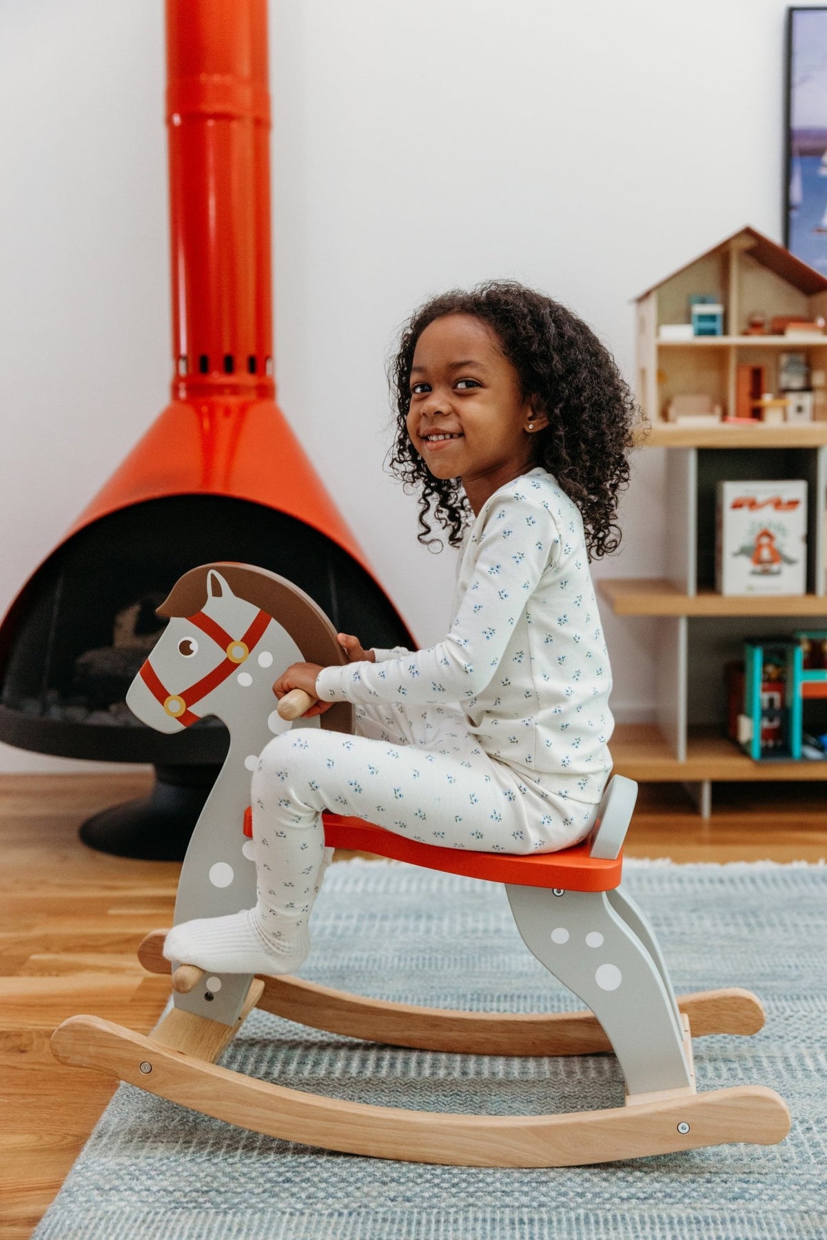Wooden Rocking Horse - Mentari - Sustainable Wooden Toys Made in Indonesia - Eco-Friendly Play