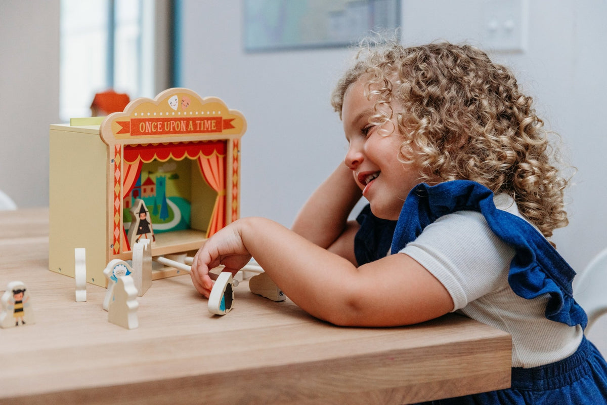 Wooden Tabletop Theater - Mentari - Sustainable Wooden Toys Made in Indonesia - Eco-Friendly Play