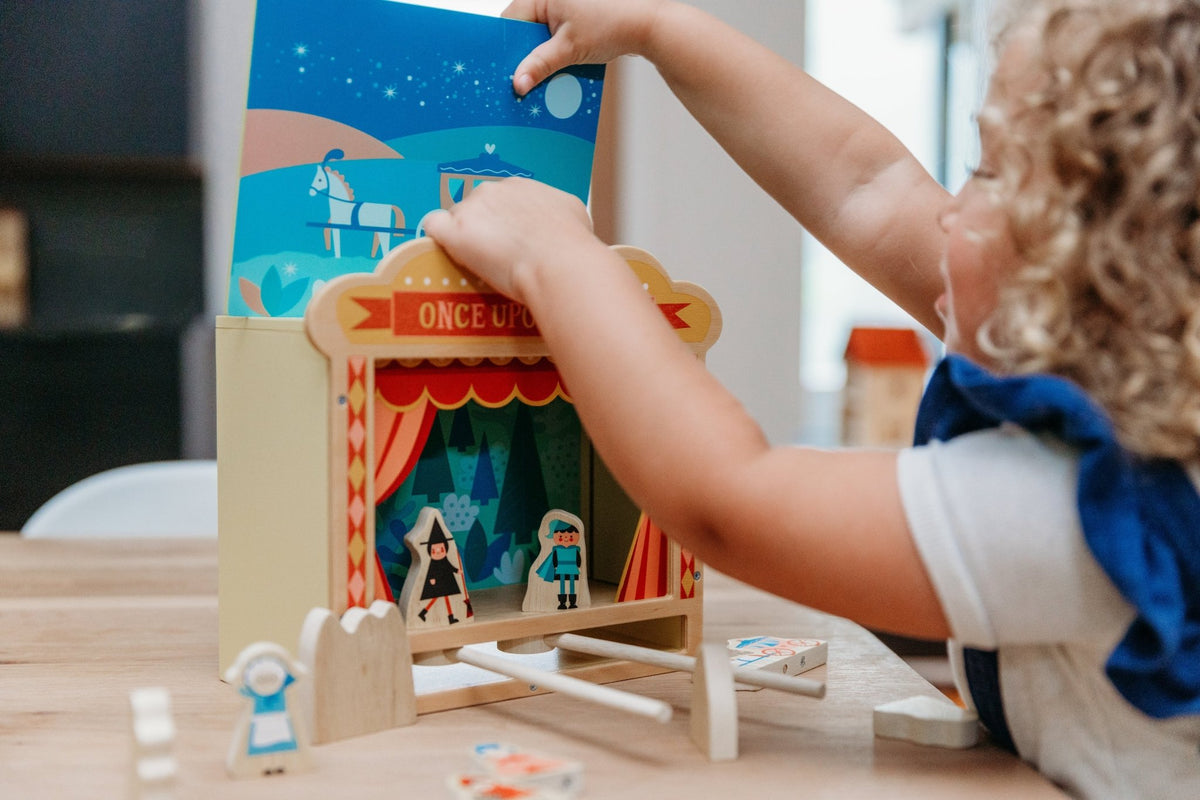 Wooden Tabletop Theater - Mentari - Sustainable Wooden Toys Made in Indonesia - Eco-Friendly Play