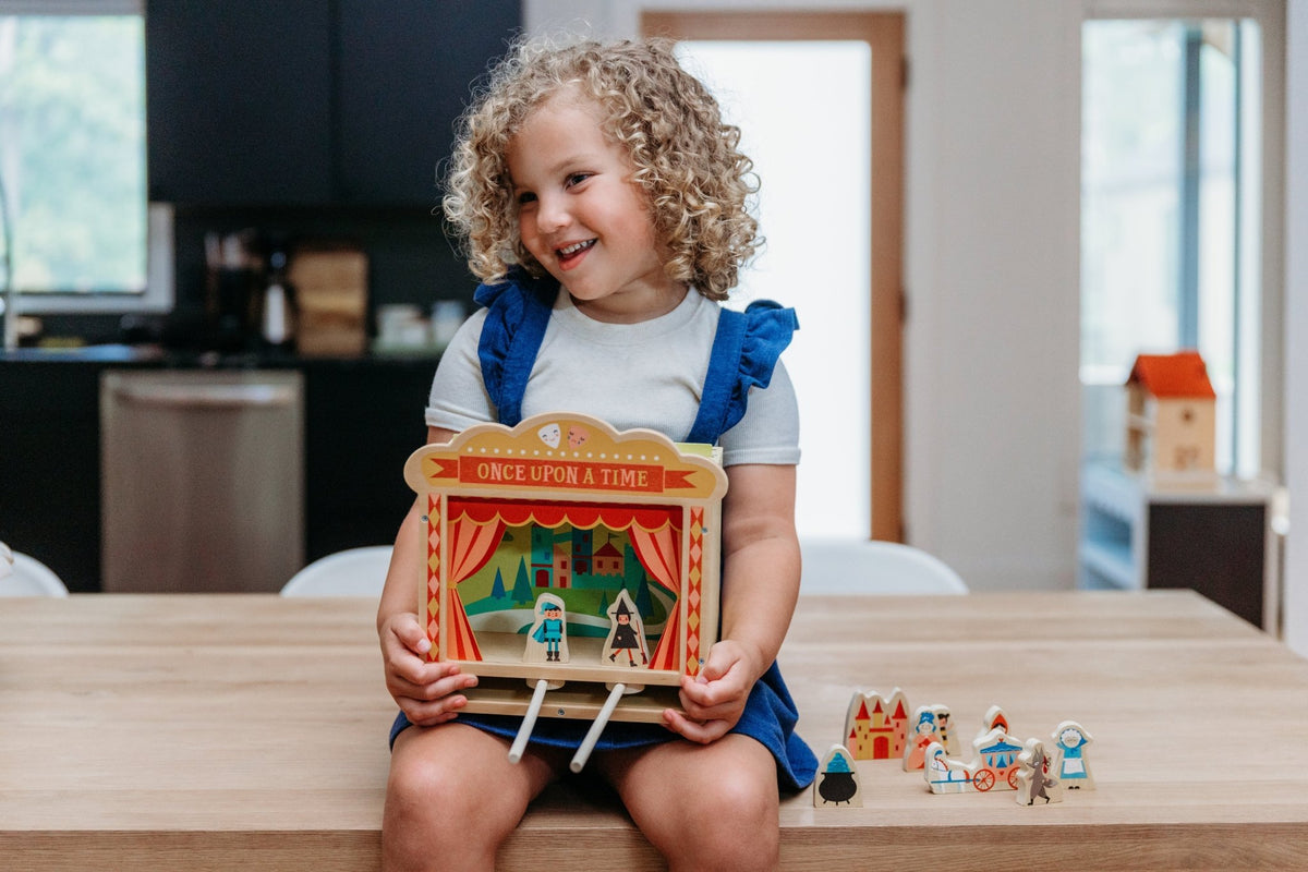 Wooden Tabletop Theater - Mentari - Sustainable Wooden Toys Made in Indonesia - Eco-Friendly Play