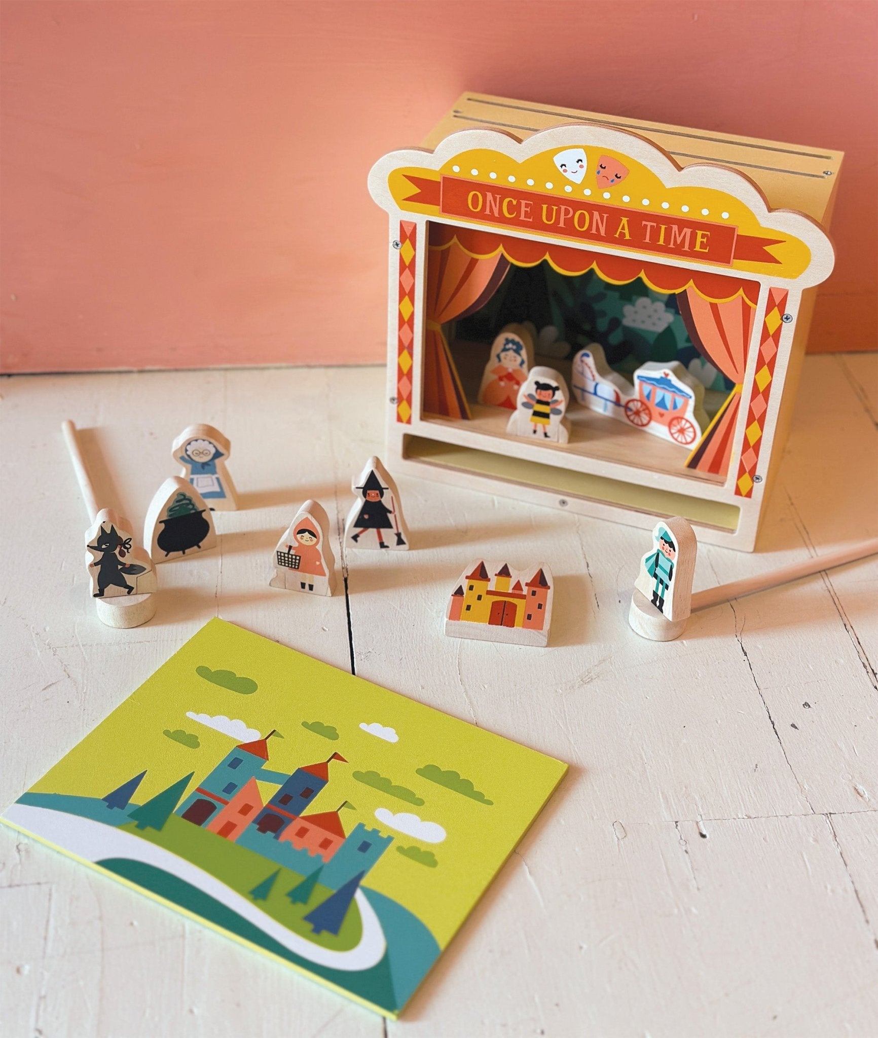 Wooden Tabletop Theatre - Mentari - Sustainable Wooden Toys Made in Indonesia - Eco-Friendly Play