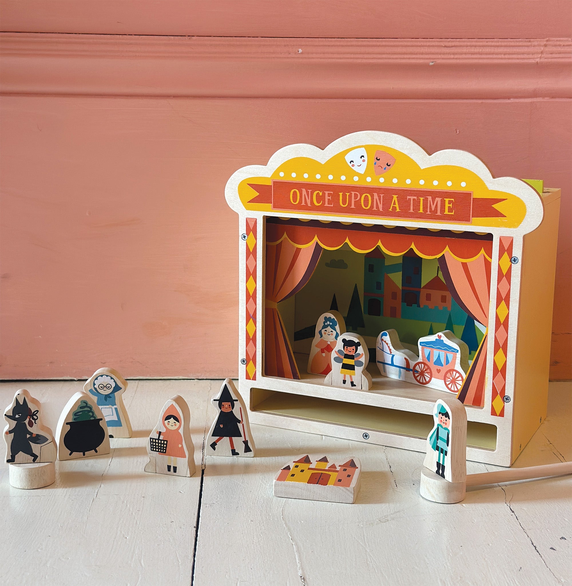 Wooden Tabletop Theatre - Mentari - Sustainable Wooden Toys Made in Indonesia - Eco-Friendly Play