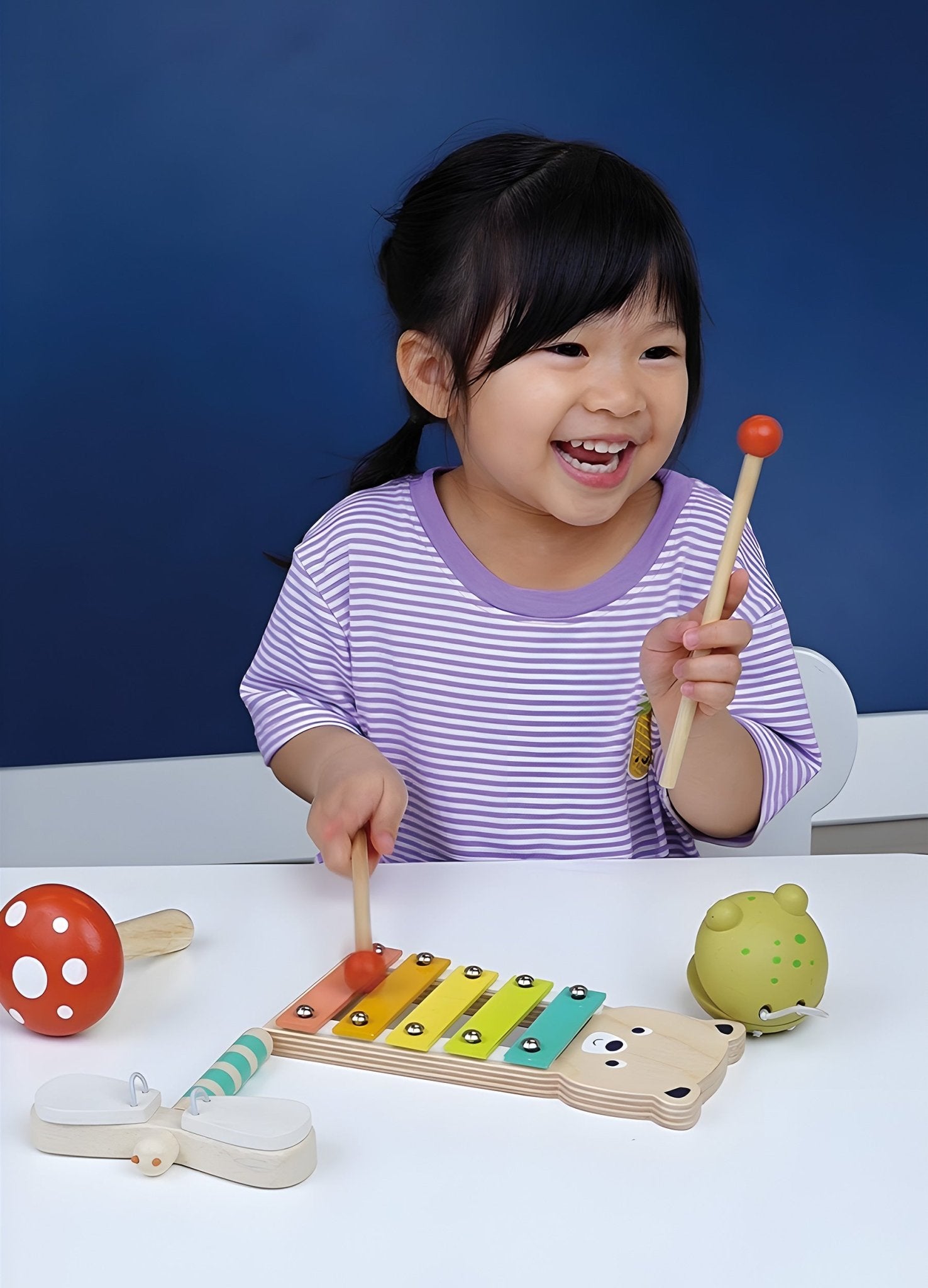 Woodland Music Set - Mentari - Sustainable Wooden Toys Made in Indonesia - Eco - Friendly Play