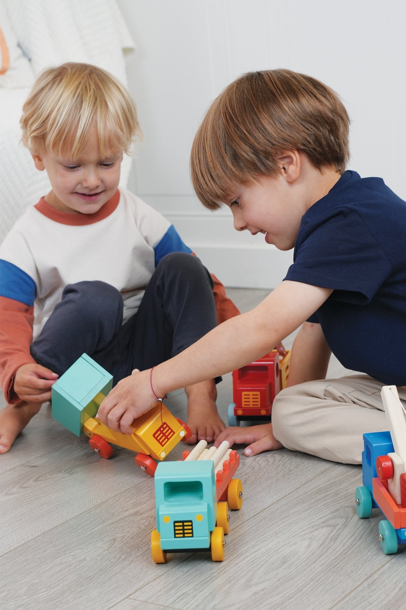 Yellow Lorry - Mentari - Sustainable Wooden Toys Made in Indonesia - Eco - Friendly Play