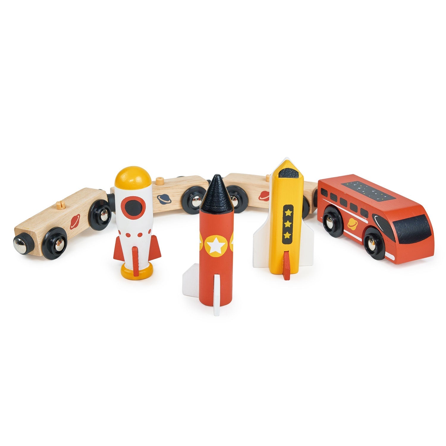 Adventure Trains Bundle - Mentari - Sustainable Wooden Toys Made in Indonesia - Eco-Friendly Play