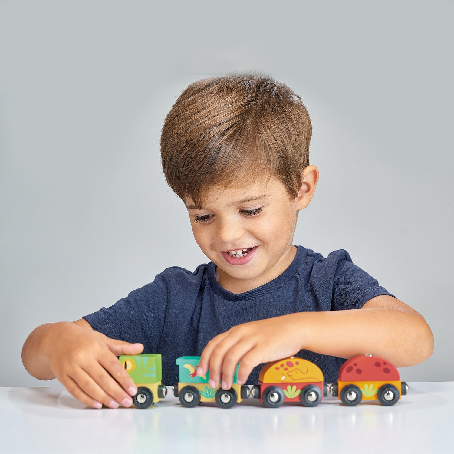 Adventure Trains Bundle - Mentari - Sustainable Wooden Toys Made in Indonesia - Eco-Friendly Play