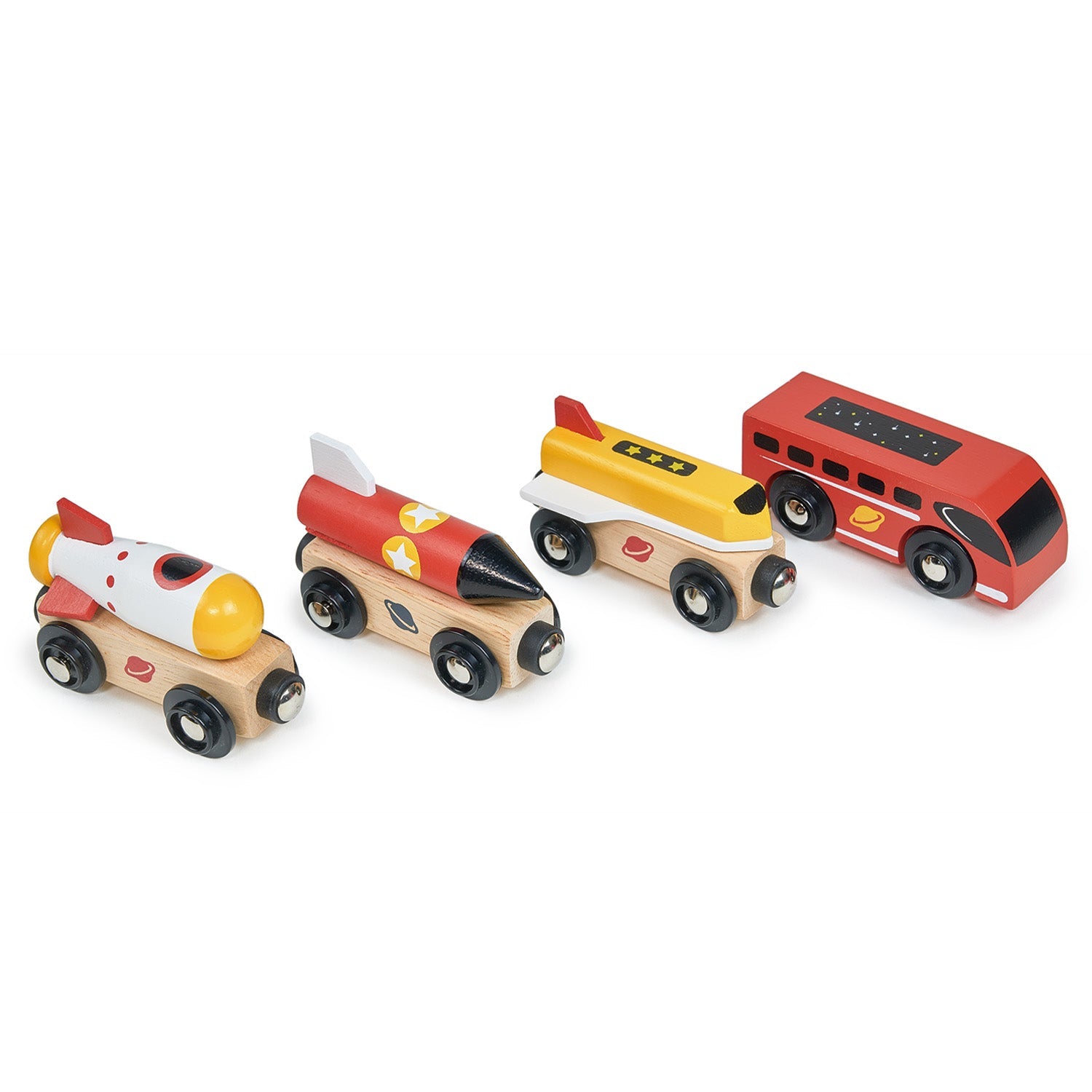 Adventure Trains Bundle - Mentari - Sustainable Wooden Toys Made in Indonesia - Eco-Friendly Play