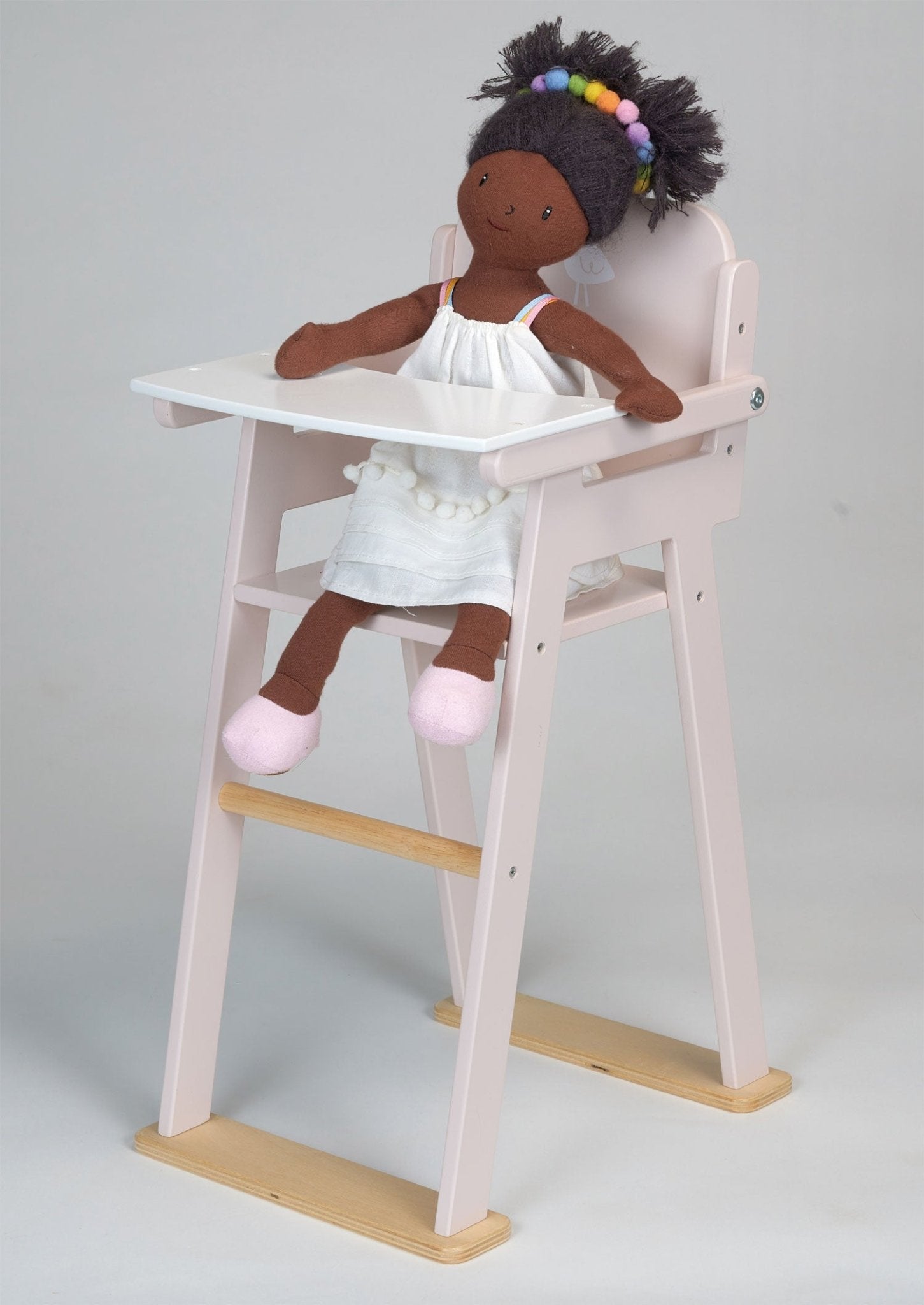 Baby Doll High Chair - Mentari - Sustainable Wooden Toys Made in Indonesia - Eco-Friendly Play