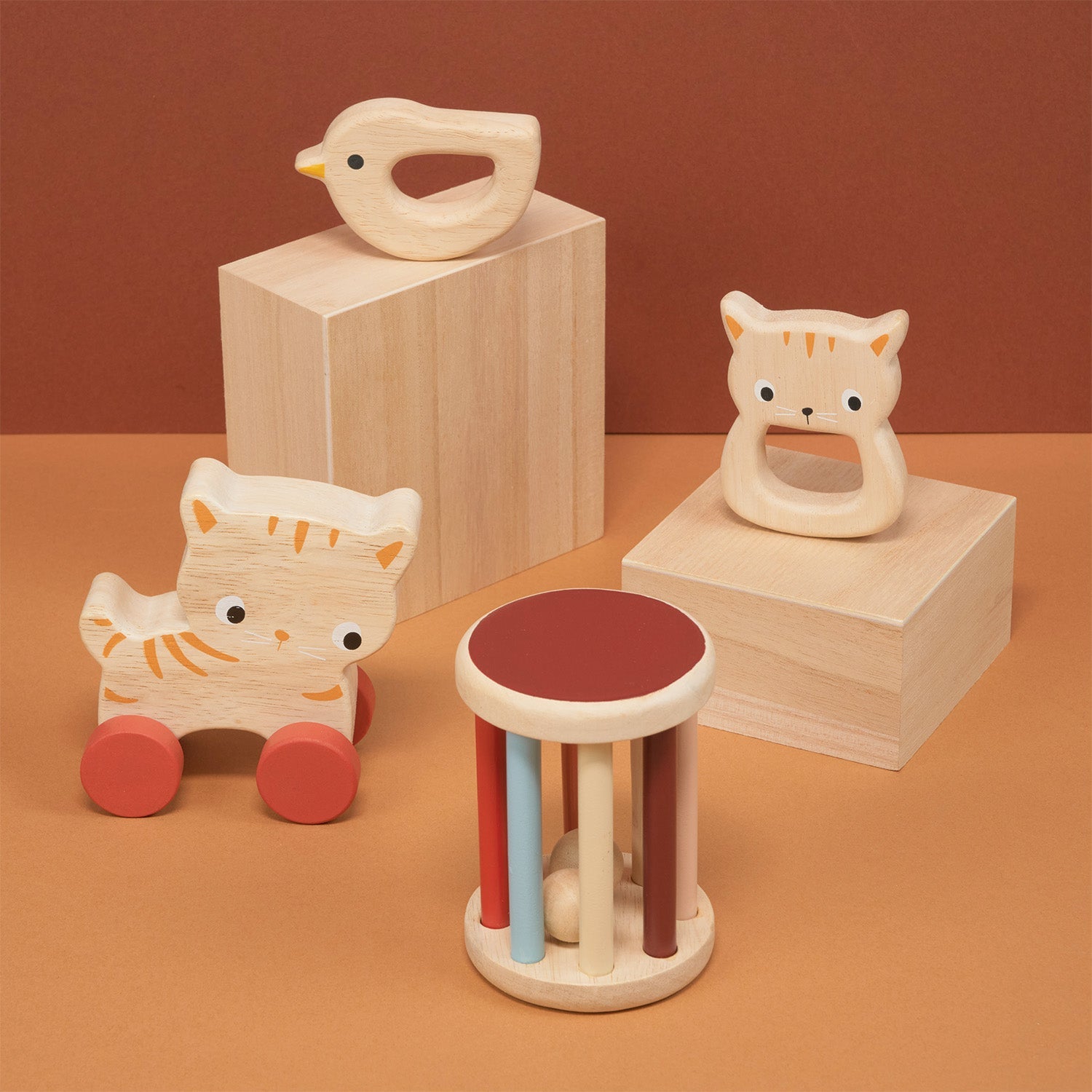 Baby Toy Bundle - Mentari - Sustainable Wooden Toys Made in Indonesia - Eco-Friendly Play