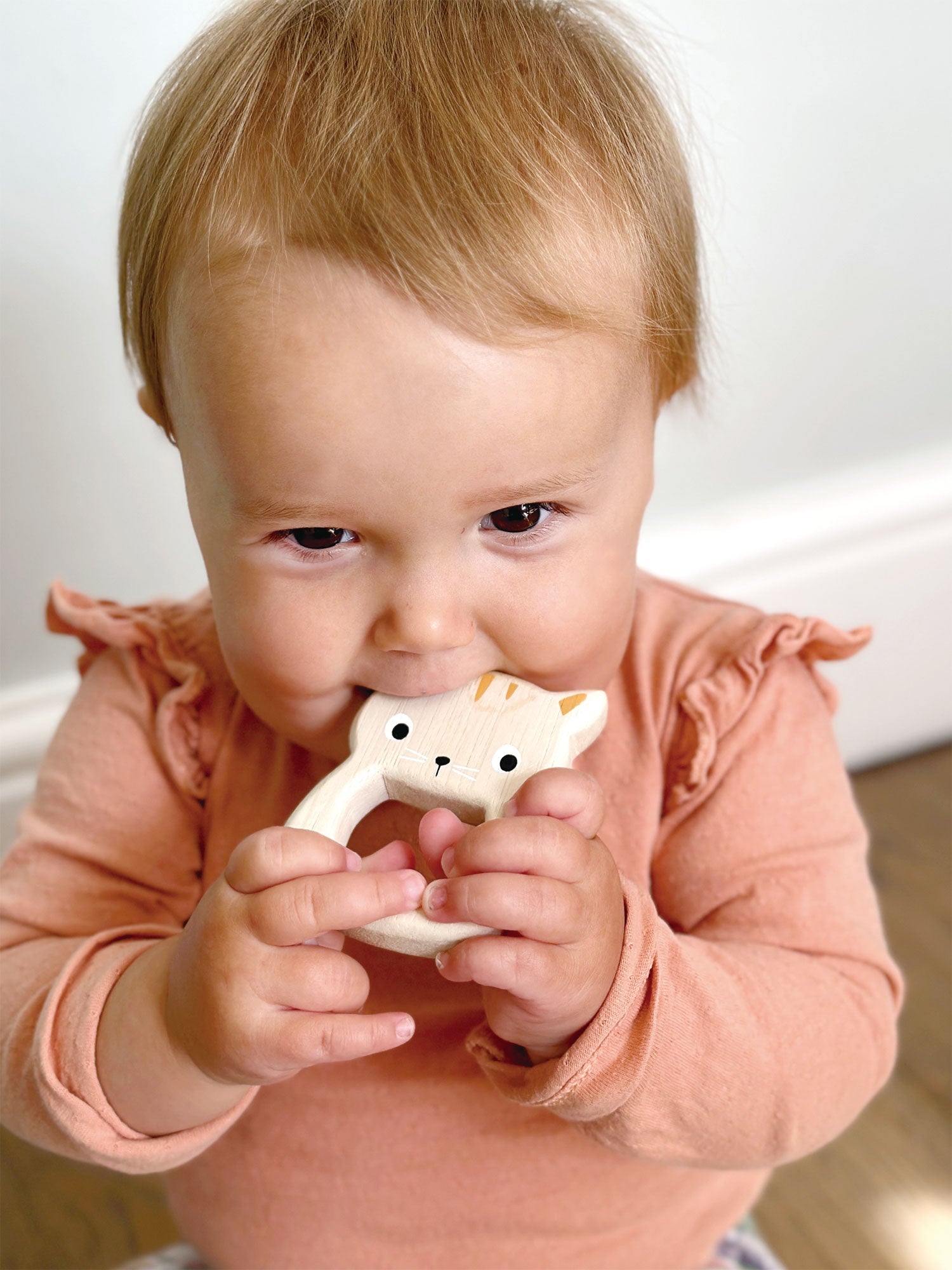 Bird & Kitten Teethers - Mentari - Sustainable Wooden Toys Made in Indonesia - Eco-Friendly Play