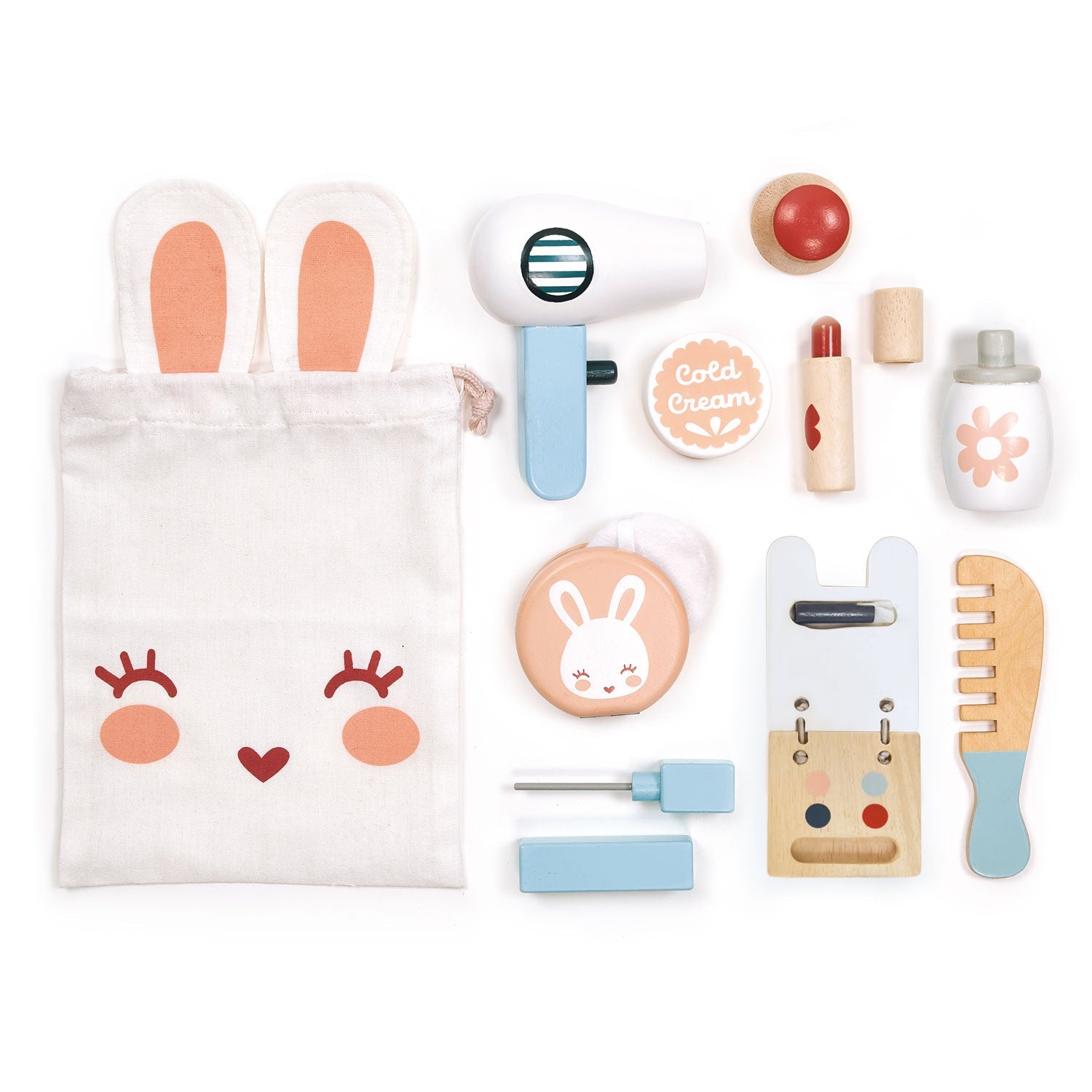 Bunny Make Up Set - Mentari - Sustainable Wooden Toys Made in Indonesia - Eco-Friendly Play