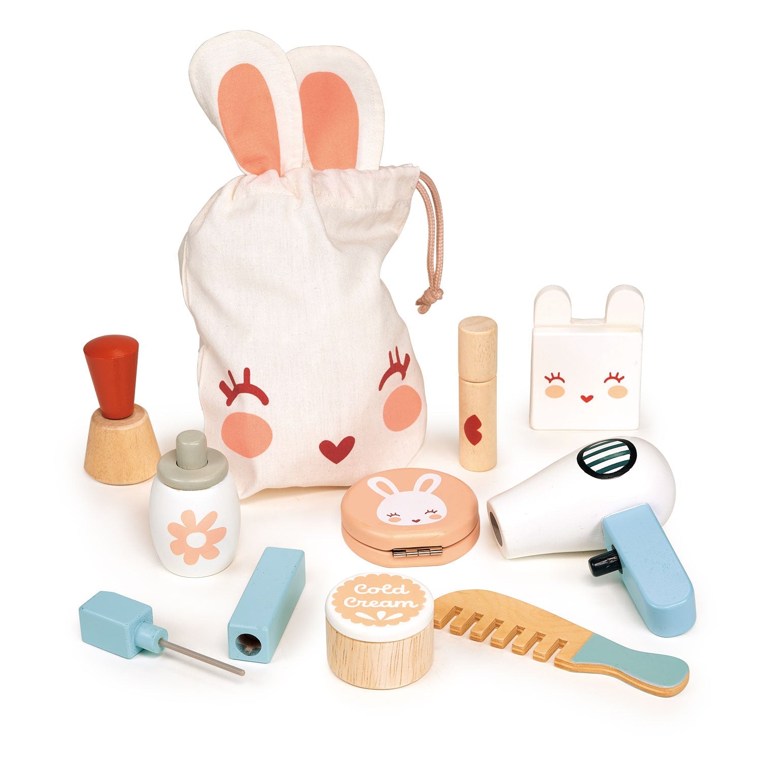 Bunny Make Up Set - Mentari - Sustainable Wooden Toys Made in Indonesia - Eco-Friendly Play