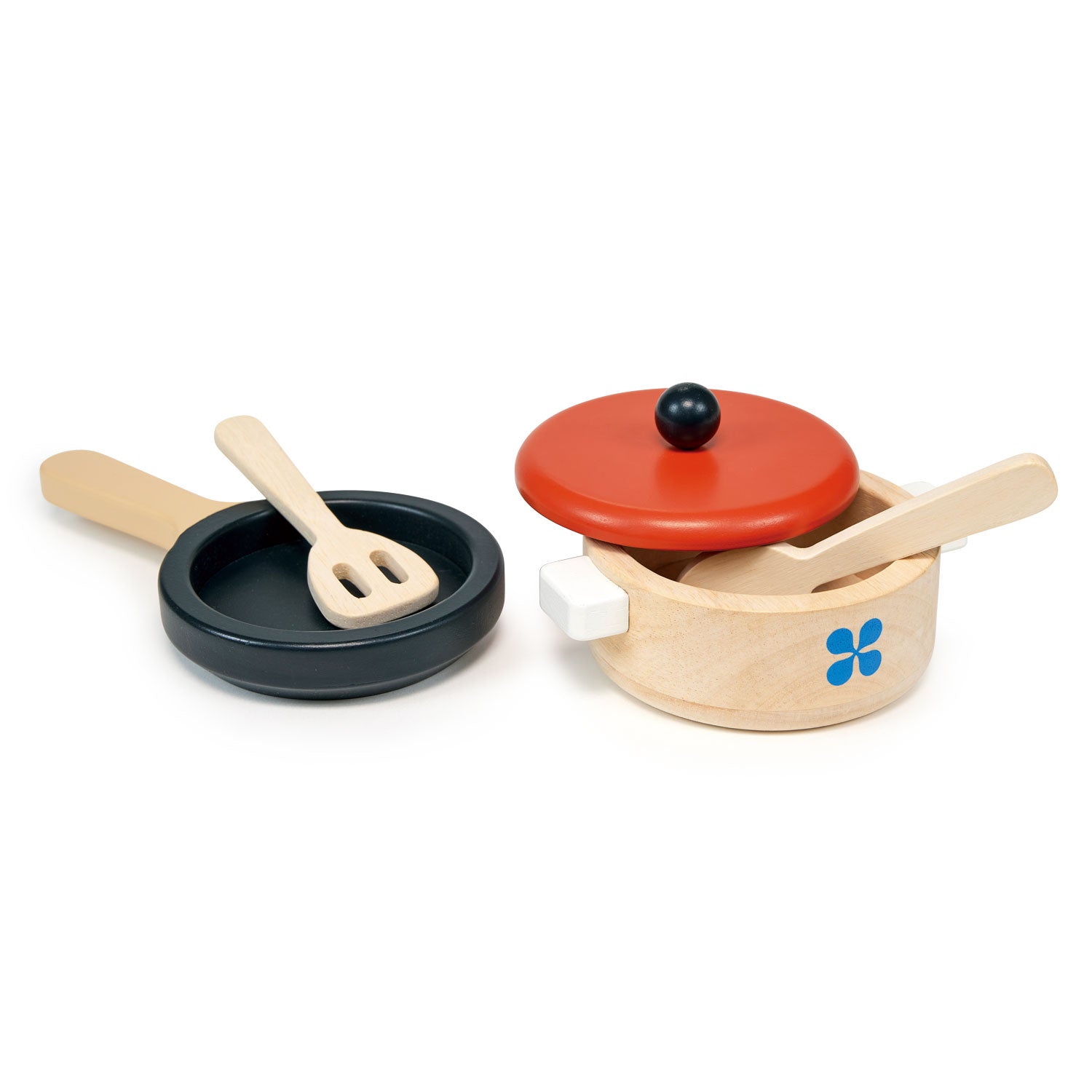 Casserole Pan Set - Mentari - Sustainable Wooden Toys Made in Indonesia - Eco-Friendly Play