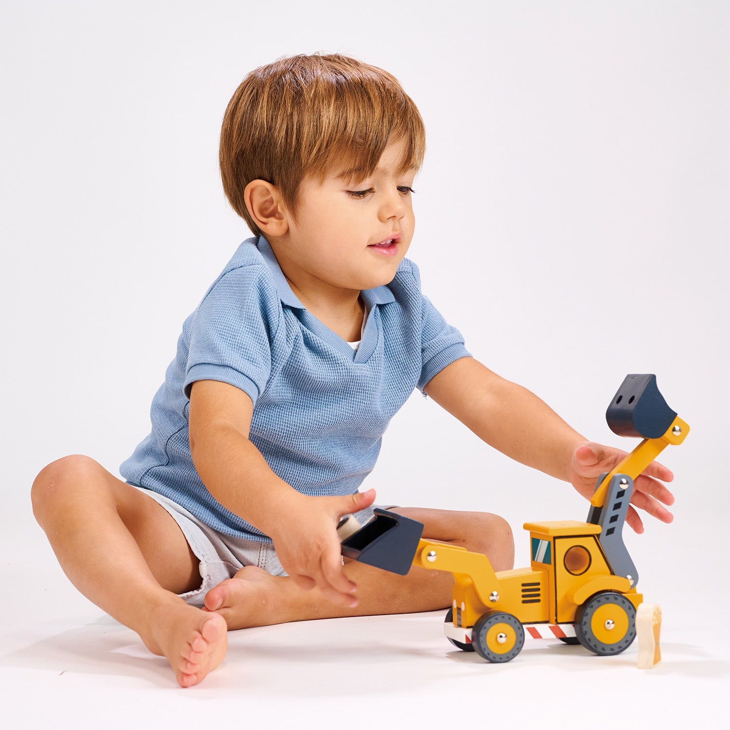 Construction Vehicles Bundle - Mentari - Sustainable Wooden Toys Made in Indonesia - Eco-Friendly Play