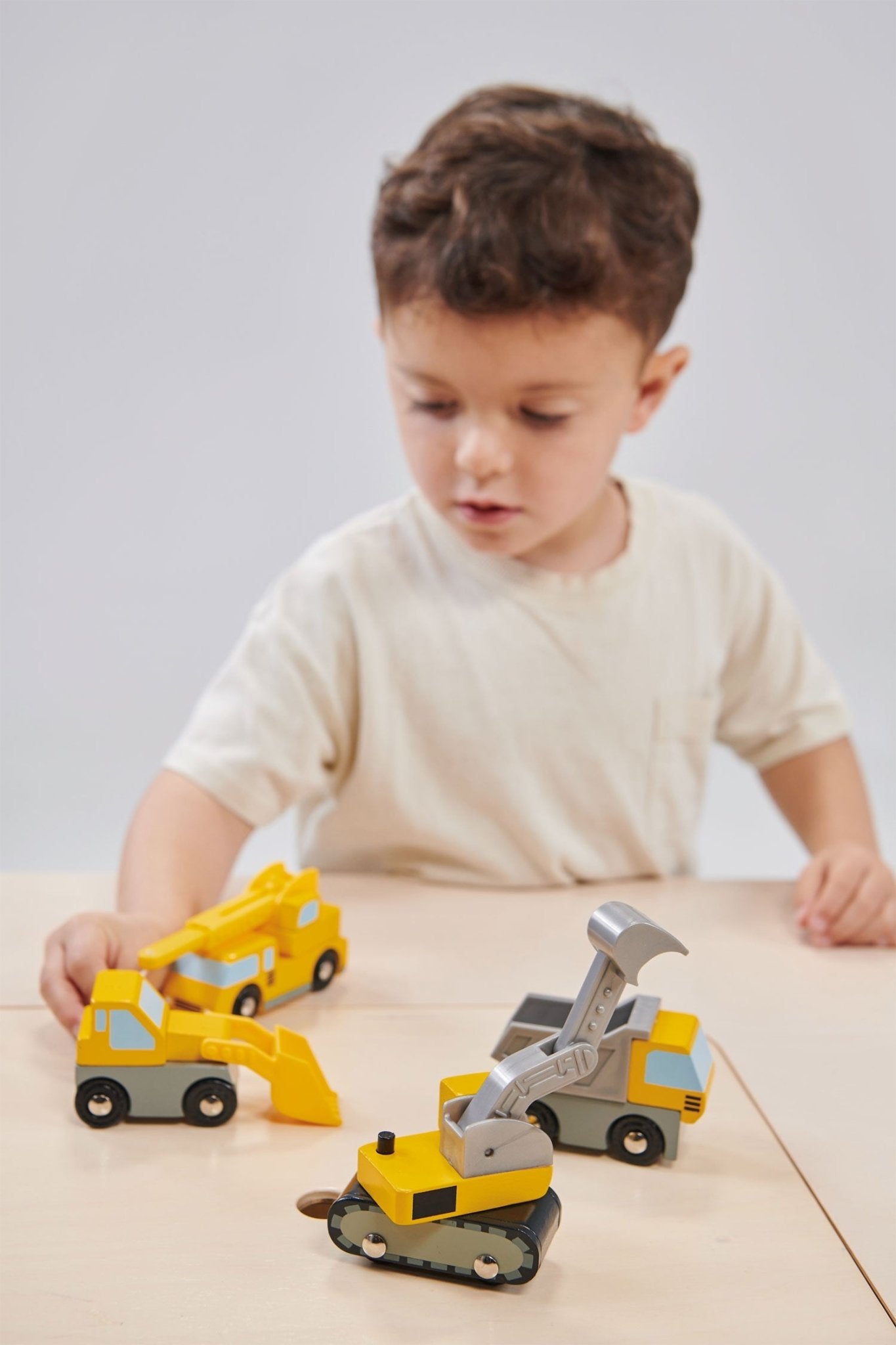 Melissa and doug wooden deals construction site vehicles