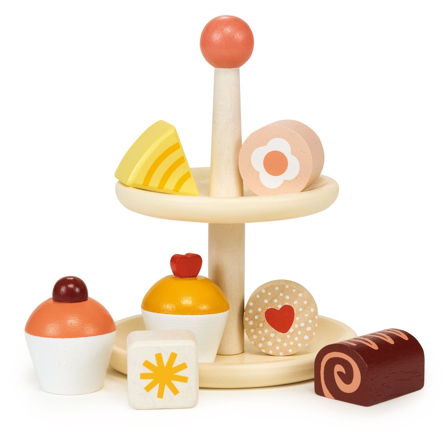 Cupcake Stand - Mentari - Sustainable Wooden Toys Made in Indonesia - Eco-Friendly Play