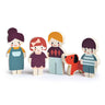 Doll Family with Dog - Mentari - Sustainable Wooden Toys Made in Indonesia - Eco-Friendly Play