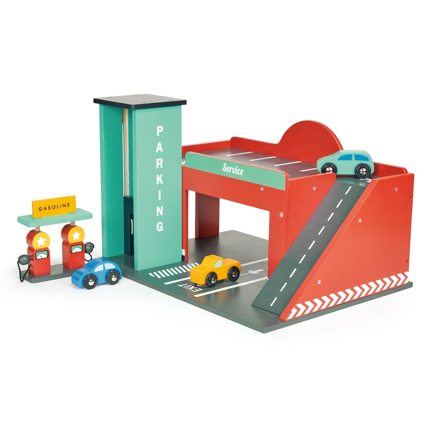 Gas Station - Mentari - Sustainable Wooden Toys Made in Indonesia - Eco-Friendly Play