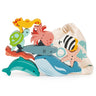 Happy Stacking Ocean - Mentari - Sustainable Wooden Toys Made in Indonesia - Eco-Friendly Play