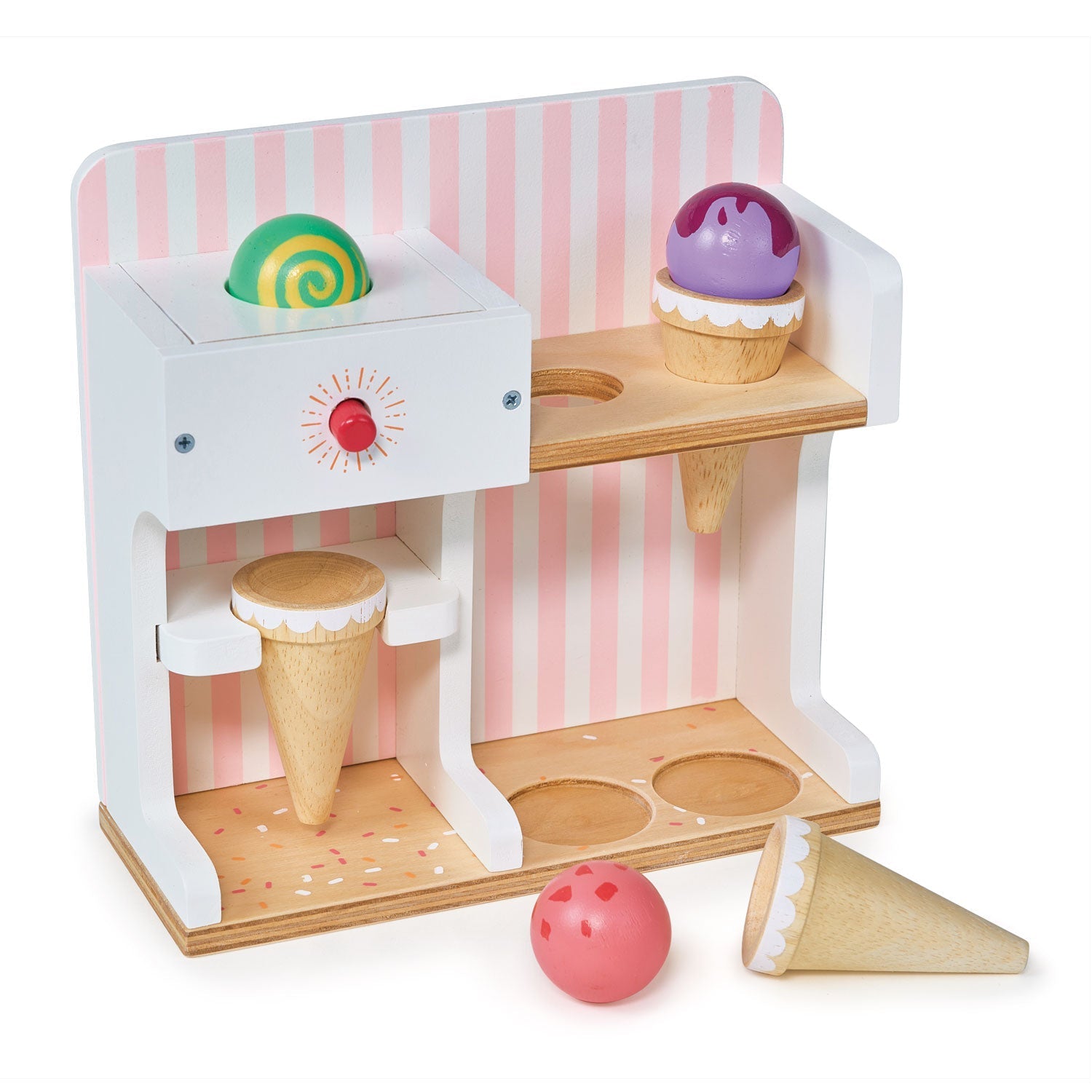 Ice Cream Kiosk - Mentari - Sustainable Wooden Toys Made in Indonesia - Eco-Friendly Play