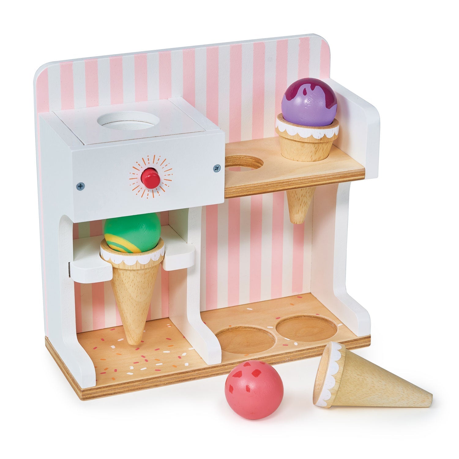 Ice Cream Kiosk - Mentari - Sustainable Wooden Toys Made in Indonesia - Eco-Friendly Play