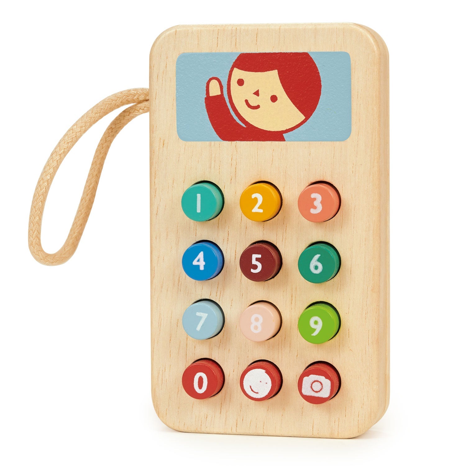 Mobile Phone - Mentari - Sustainable Wooden Toys Made in Indonesia - Eco-Friendly Play