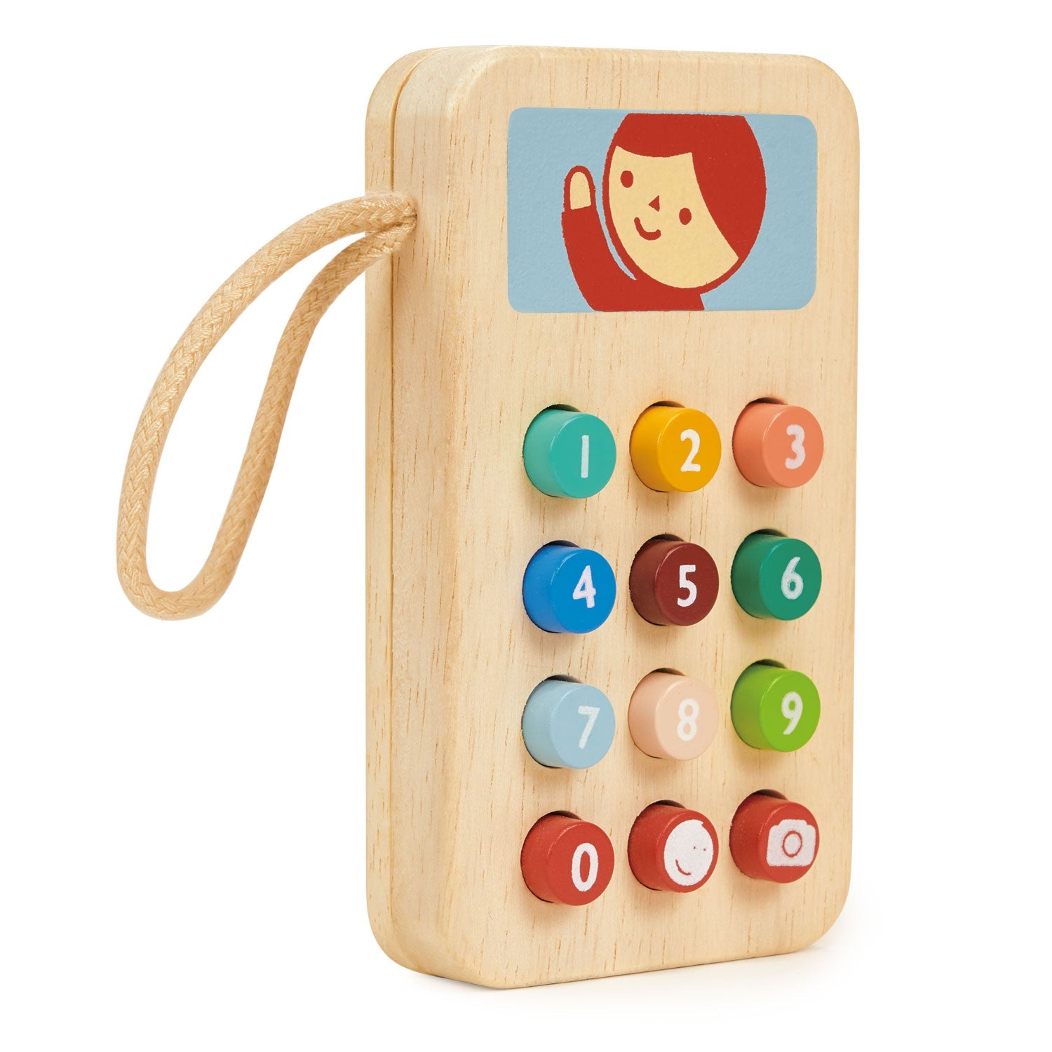 Mobile Phone - Mentari - Sustainable Wooden Toys Made in Indonesia - Eco-Friendly Play