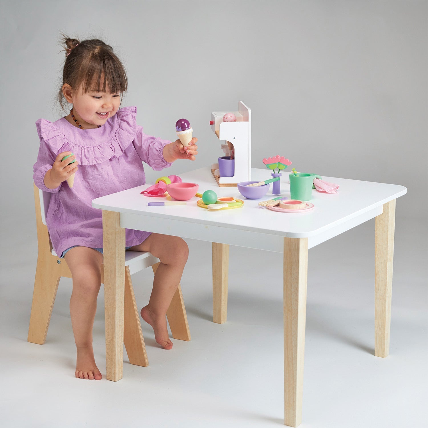 Party Time Lunch Set - Mentari - Sustainable Wooden Toys Made in Indonesia - Eco-Friendly Play