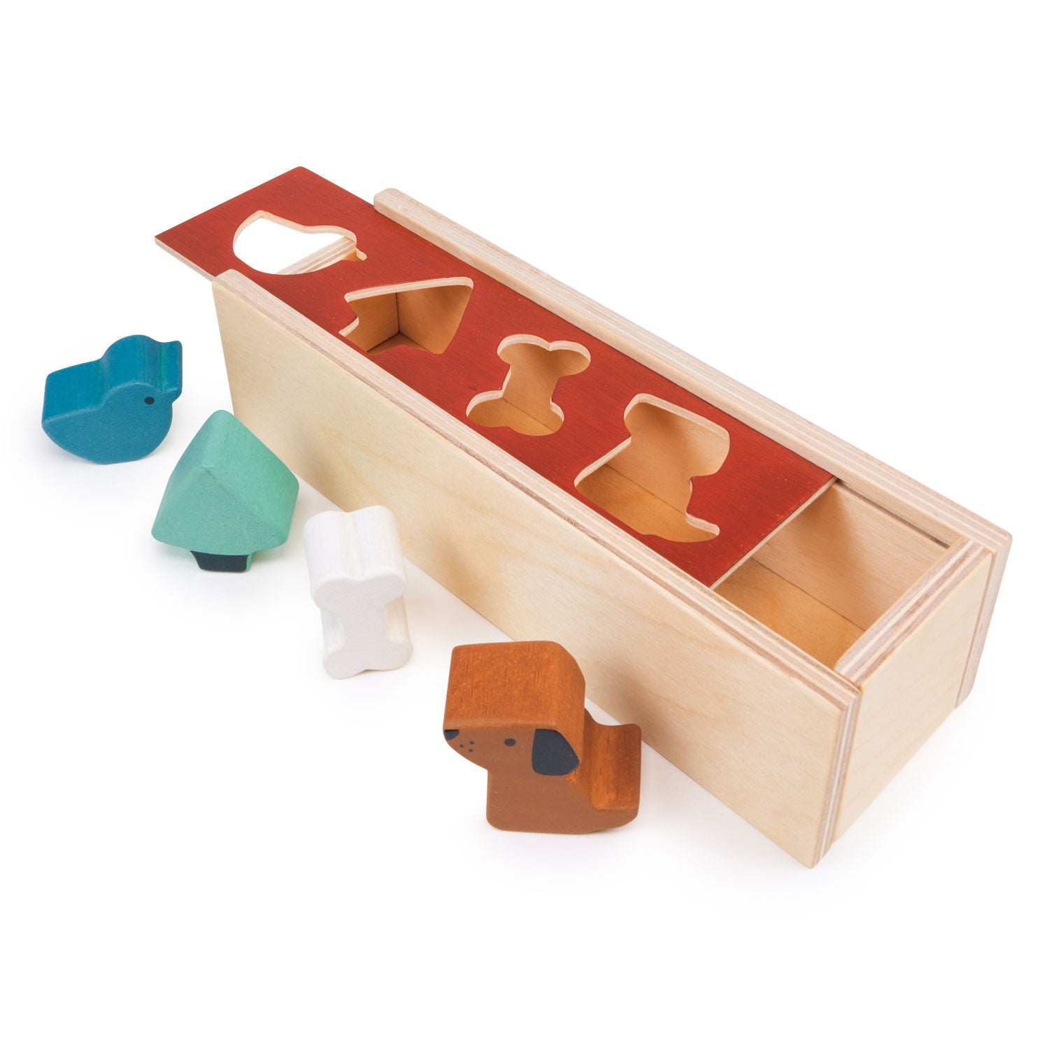 Pet Shape Sorting Box - Mentari - Sustainable Wooden Toys Made in Indonesia - Eco-Friendly Play
