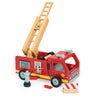 Red Fire Engine - Mentari - Sustainable Wooden Toys Made in Indonesia - Eco-Friendly Play