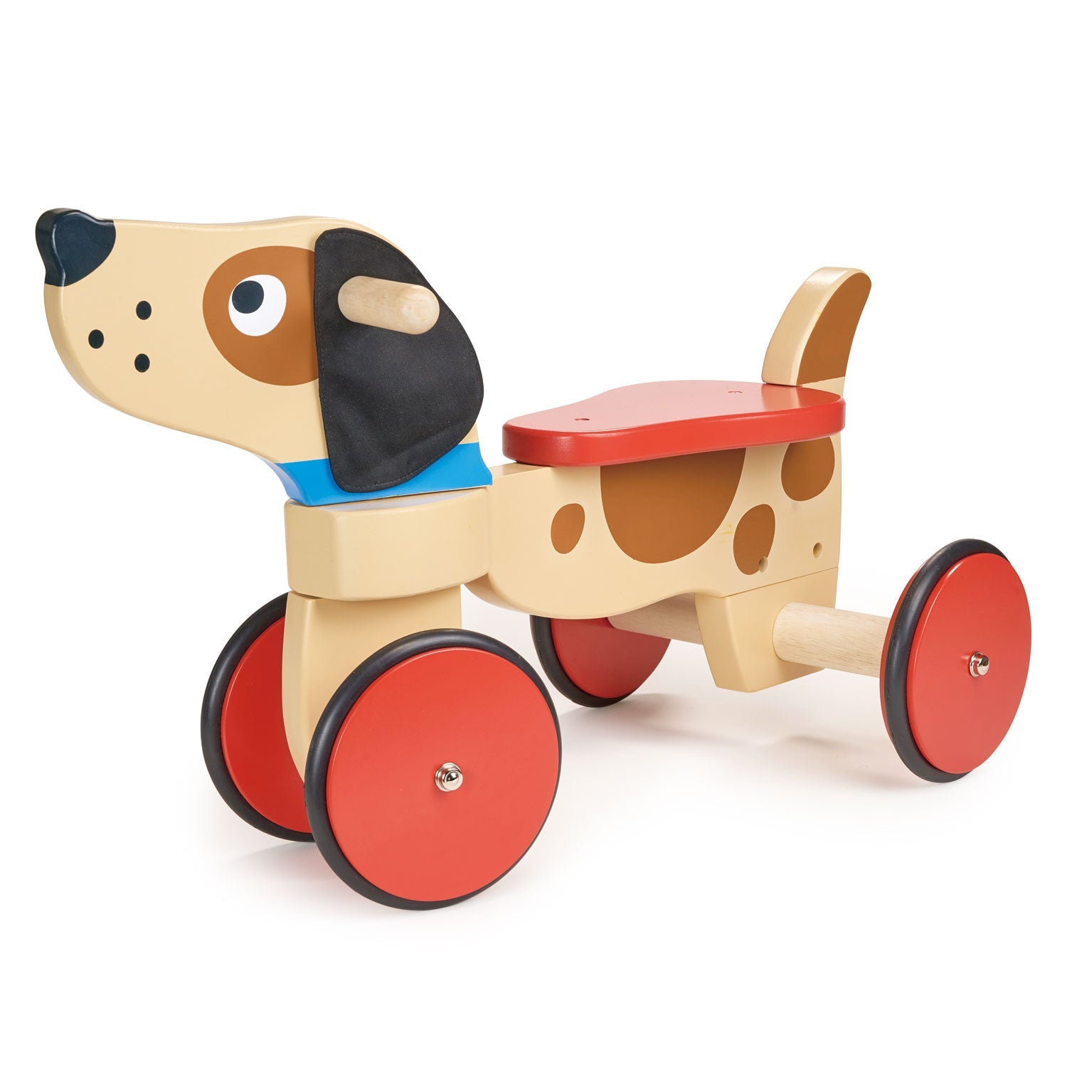 Ride On Puppy - Mentari - Sustainable Wooden Toys Made in Indonesia - Eco-Friendly Play