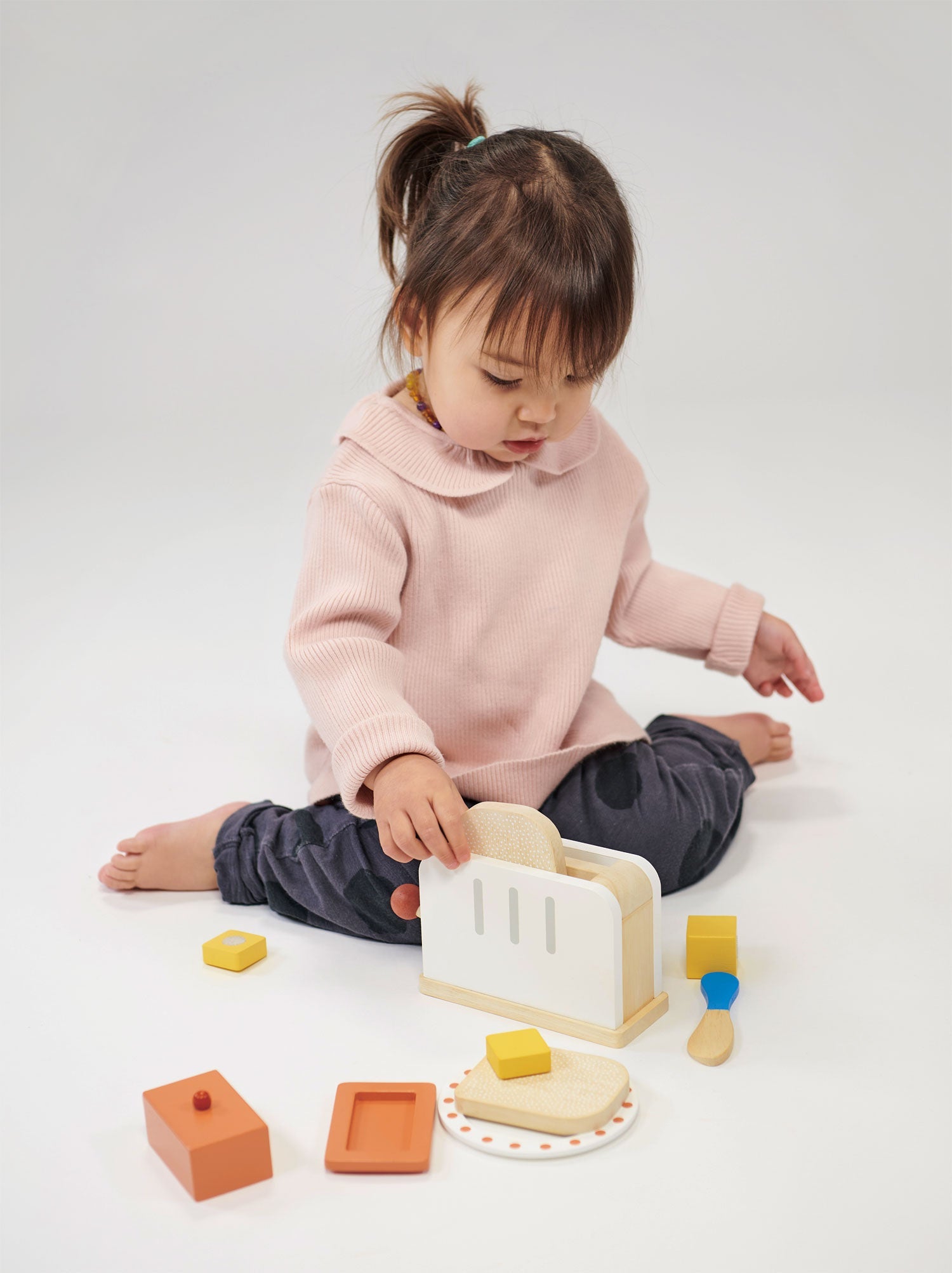 Rise & Shine Toaster Set - Mentari - Sustainable Wooden Toys Made in Indonesia - Eco-Friendly Play