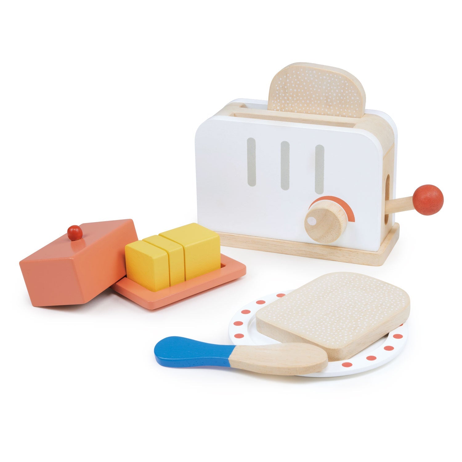 Rise & Shine Toaster Set - Mentari - Sustainable Wooden Toys Made in Indonesia - Eco-Friendly Play