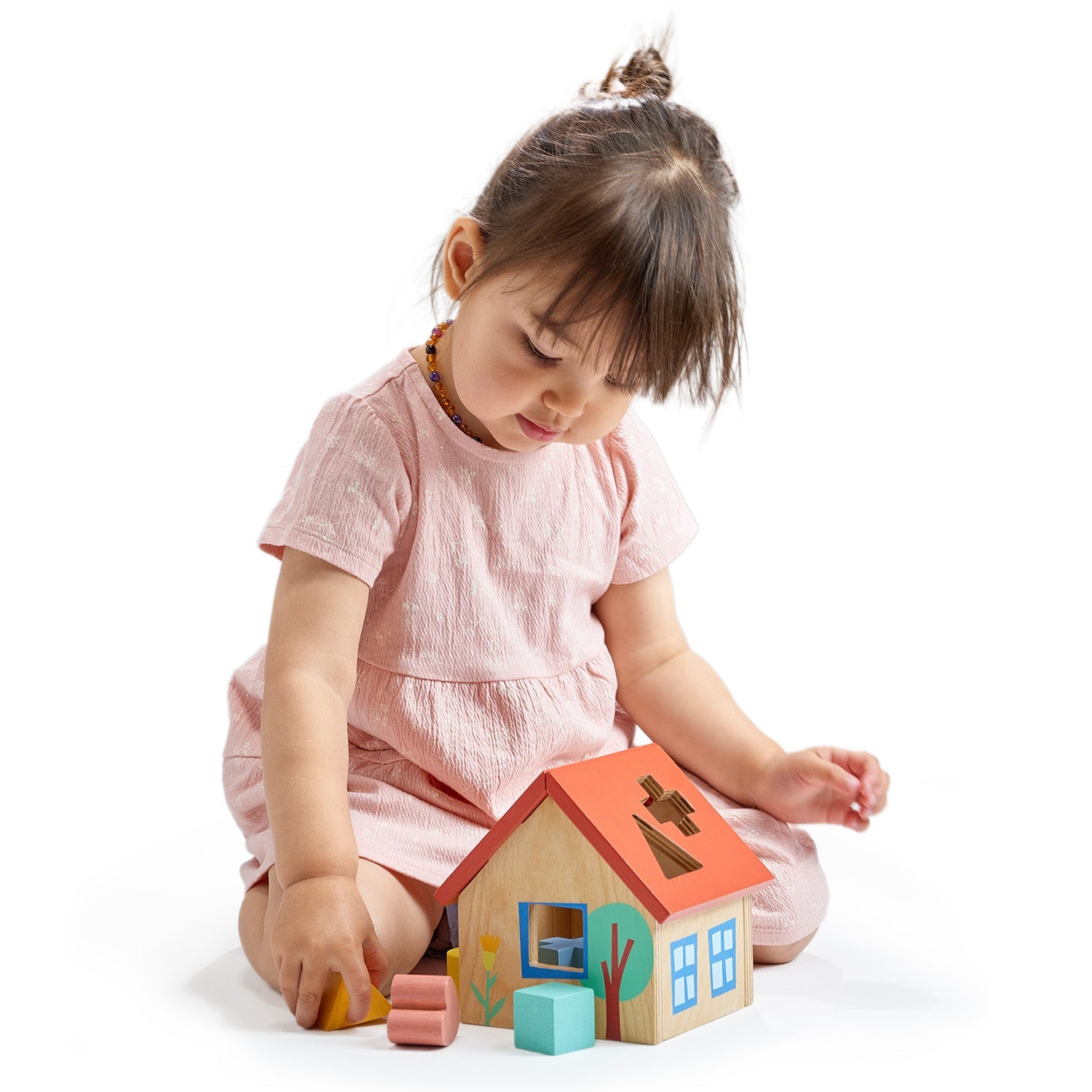 Shape Sorter House - Mentari - Sustainable Wooden Toys Made in Indonesia - Eco-Friendly Play