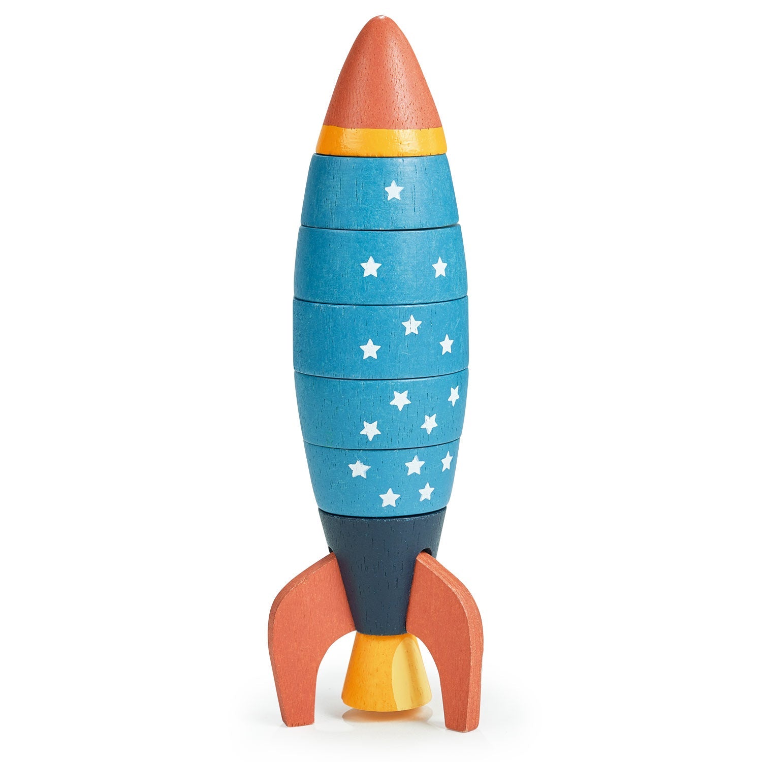 Stacking and Counting Rocket - Mentari - Sustainable Wooden Toys Made in Indonesia - Eco-Friendly Play