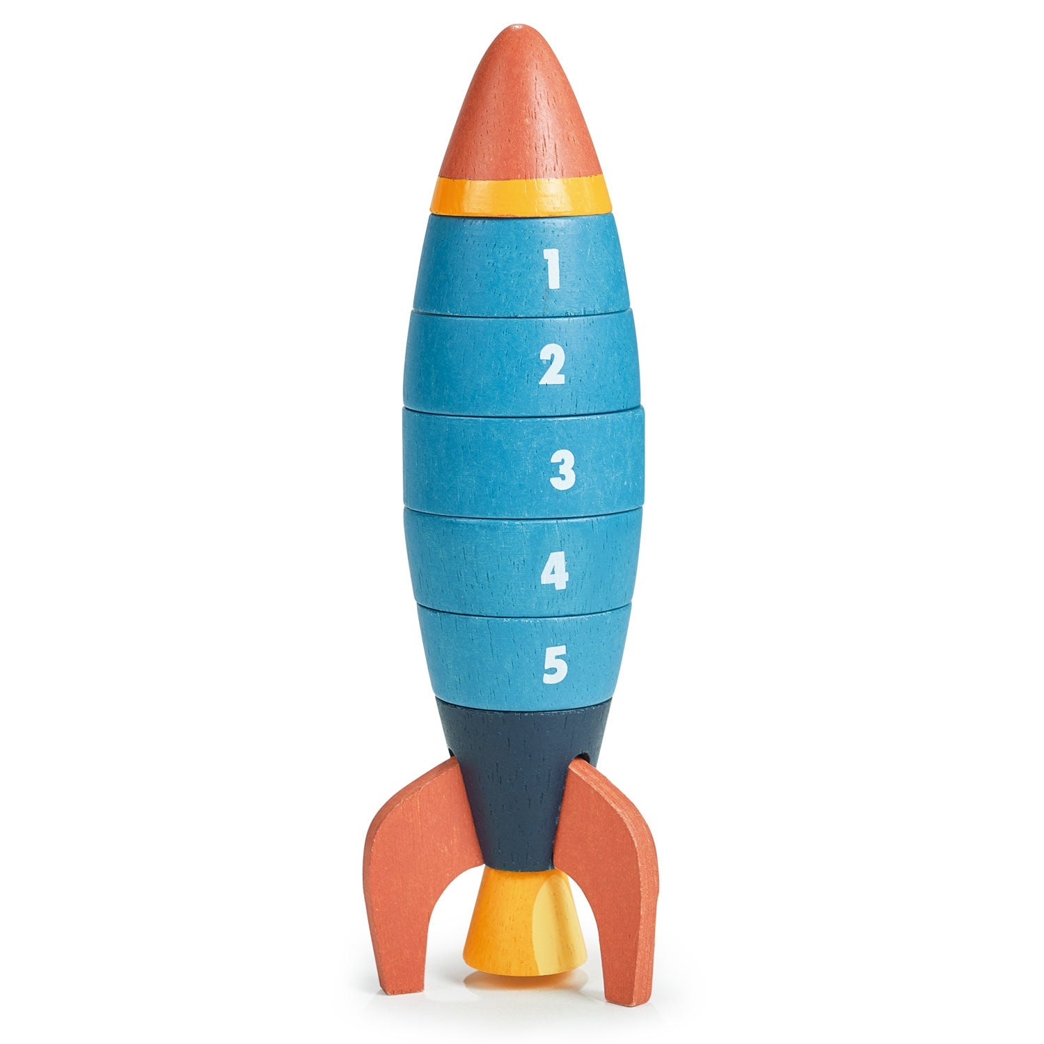 Stacking and Counting Rocket - Mentari - Sustainable Wooden Toys Made in Indonesia - Eco-Friendly Play