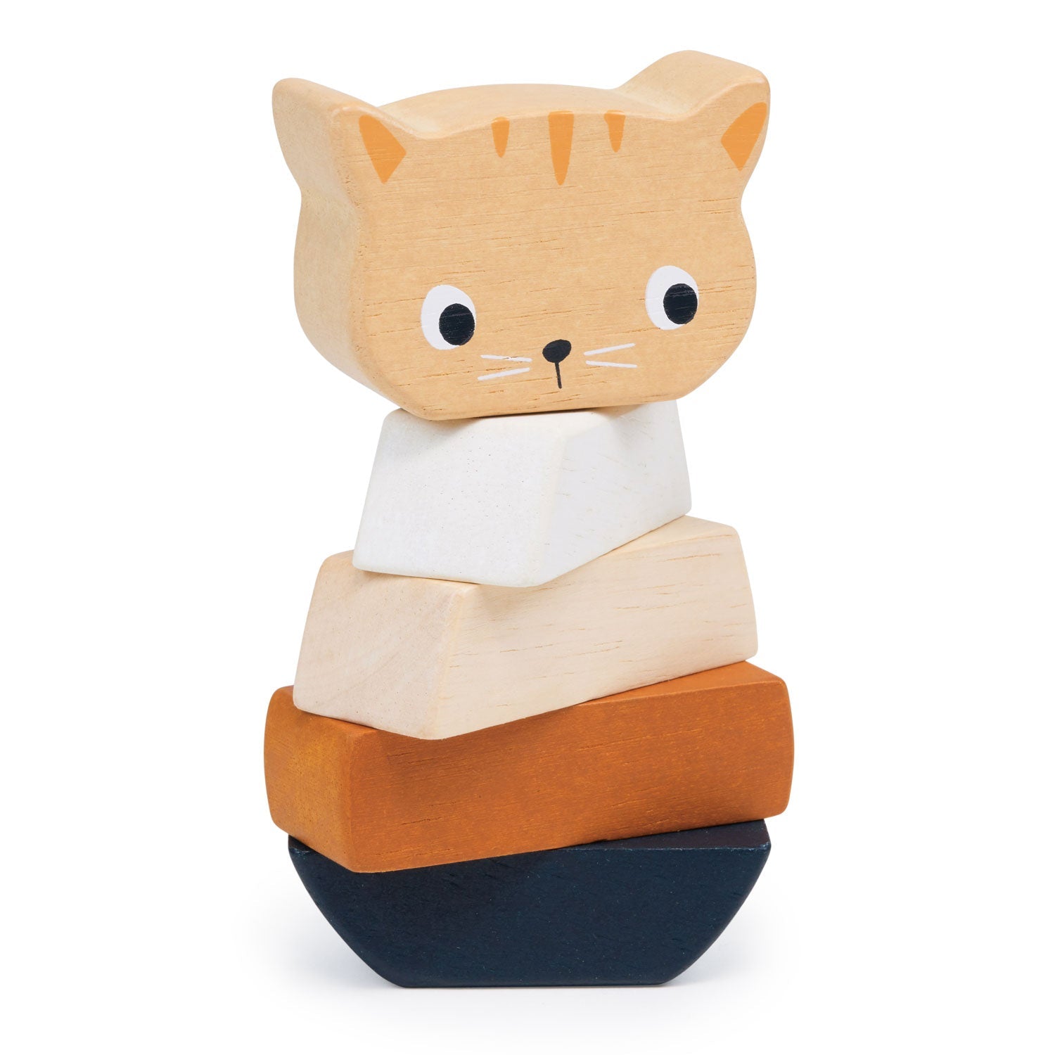 Stacking Kitten - Mentari - Sustainable Wooden Toys Made in Indonesia - Eco-Friendly Play