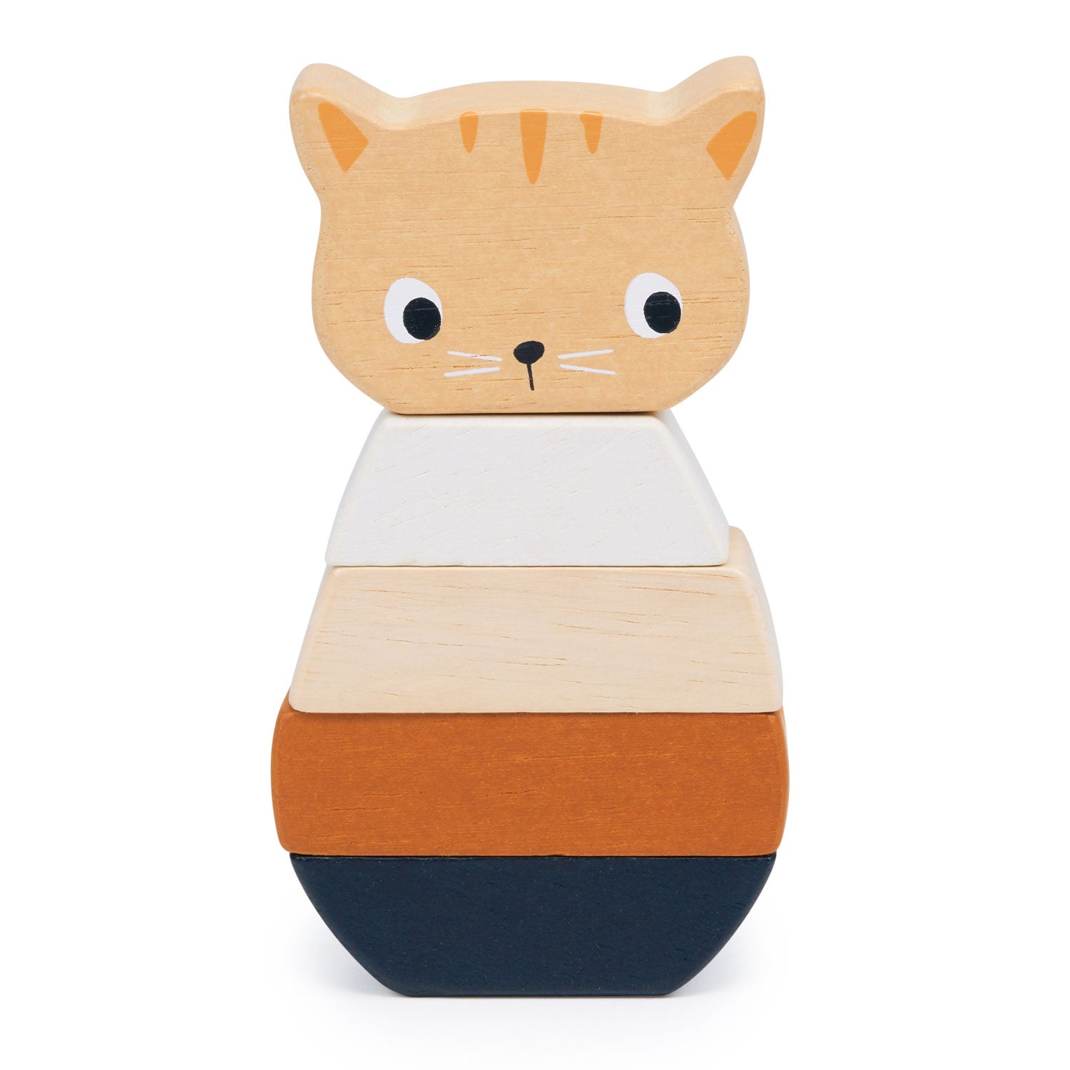 Stacking Kitten - Mentari - Sustainable Wooden Toys Made in Indonesia - Eco-Friendly Play