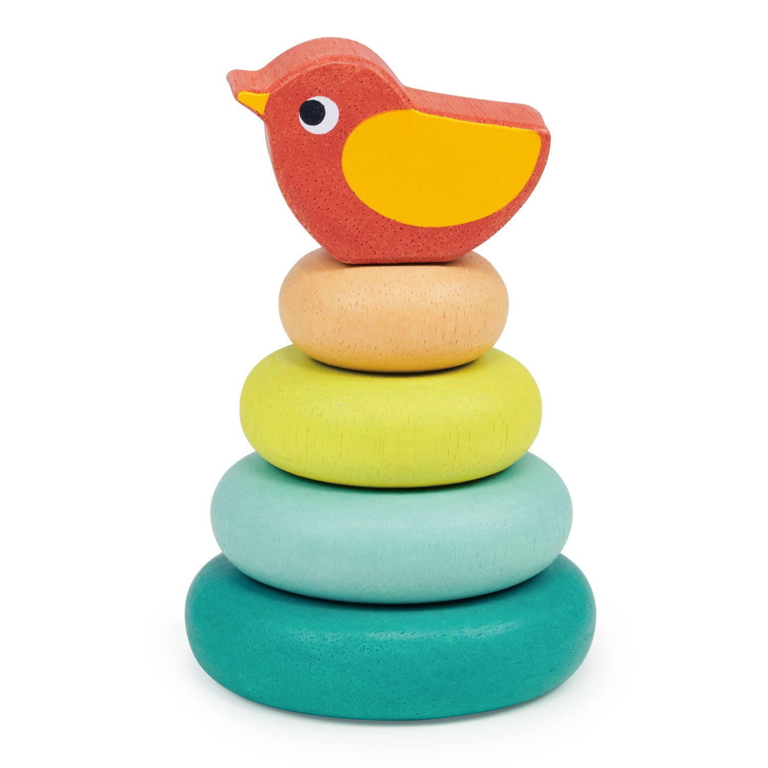 Stacking Tree with Bird - Mentari - Sustainable Wooden Toys Made in Indonesia - Eco-Friendly Play