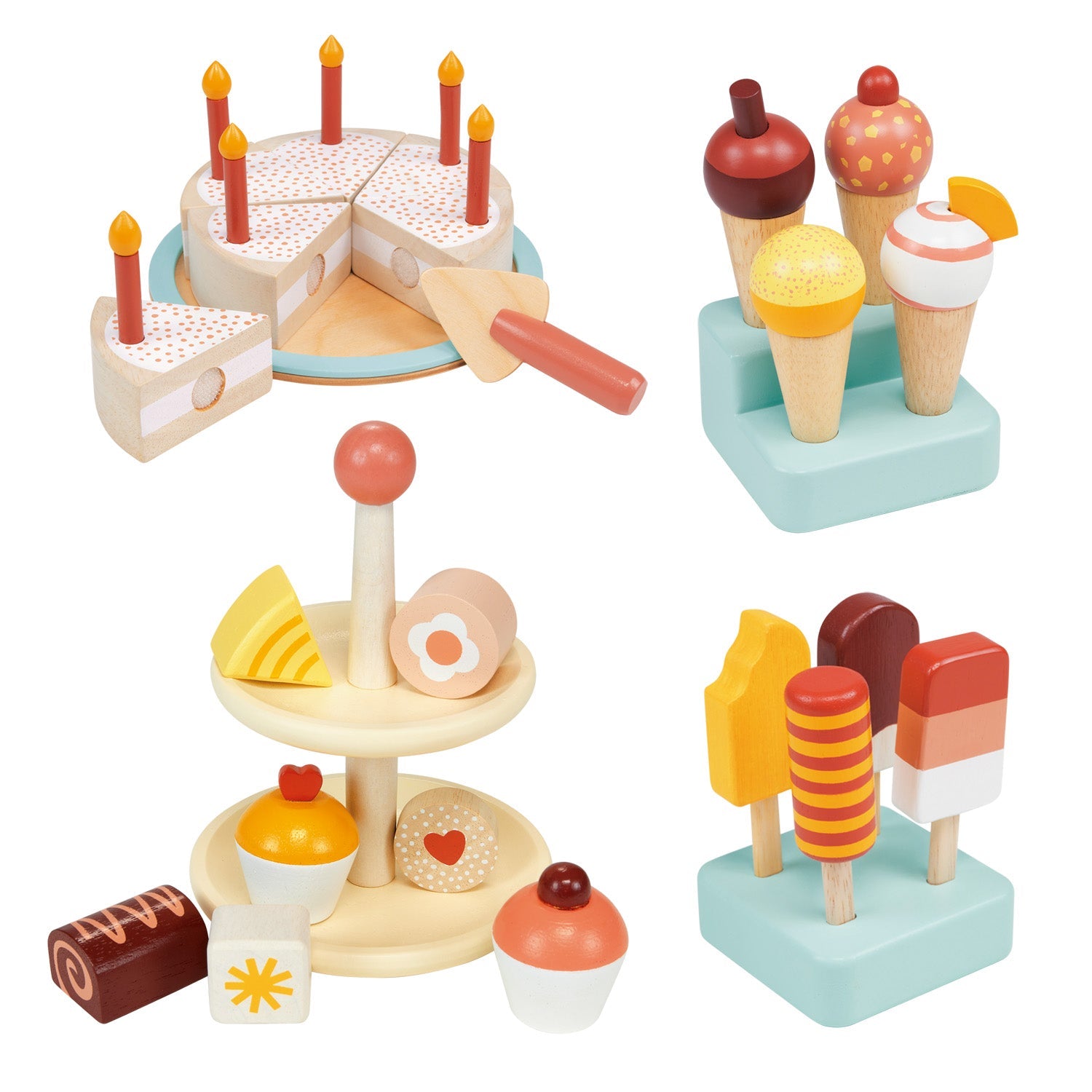 Sweet Treats Bundle - Mentari - Sustainable Wooden Toys Made in Indonesia - Eco-Friendly Play