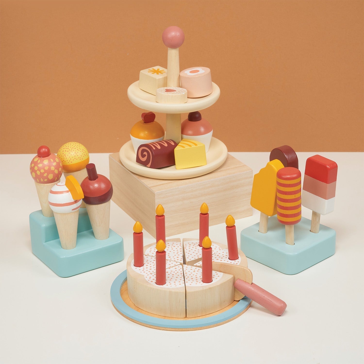 Sweet Treats Bundle - Mentari - Sustainable Wooden Toys Made in Indonesia - Eco-Friendly Play