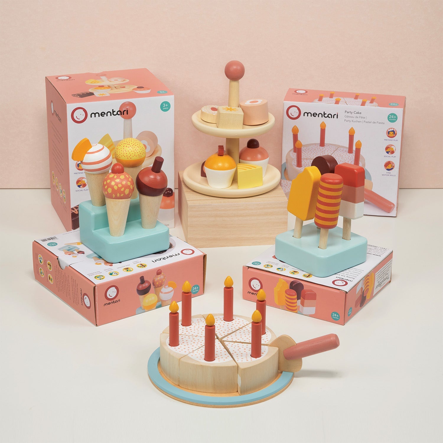 Sweet Treats Bundle - Mentari - Sustainable Wooden Toys Made in Indonesia - Eco-Friendly Play