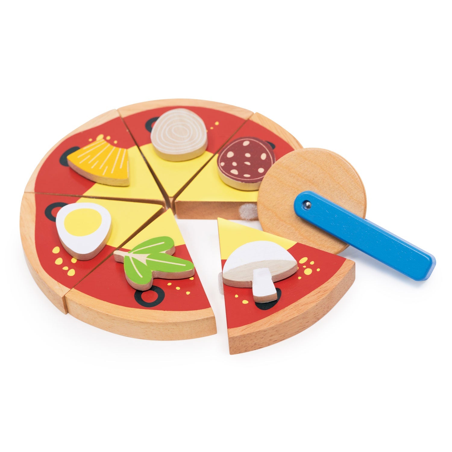 Take-out Pizza - Mentari - Sustainable Wooden Toys Made in Indonesia - Eco-Friendly Play