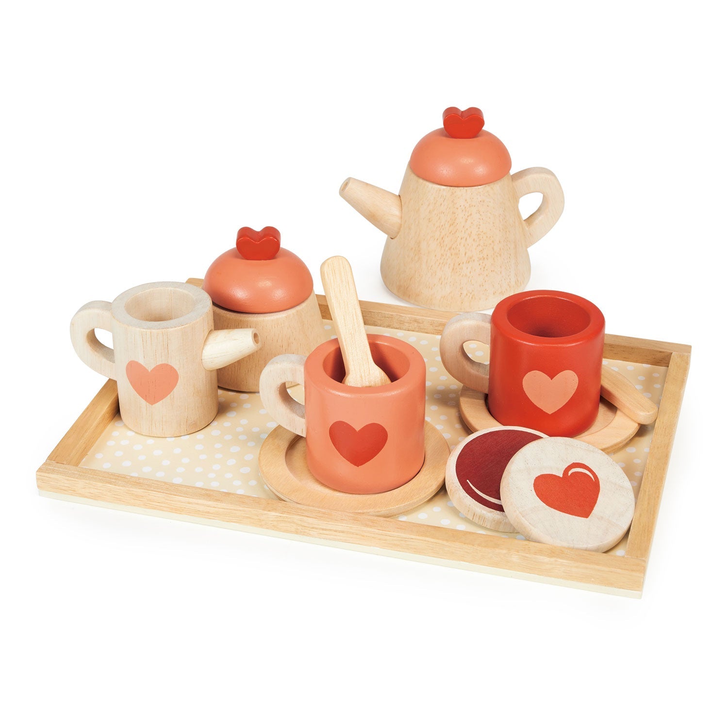 Tea Time Tray Set - Mentari - Sustainable Wooden Toys Made in Indonesia - Eco-Friendly Play
