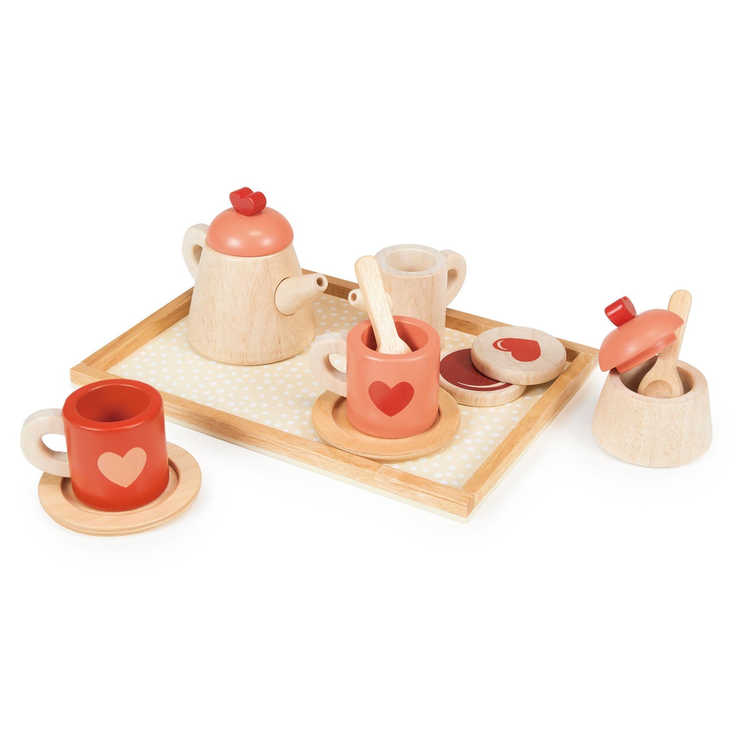 Tea Time Tray Set - Mentari - Sustainable Wooden Toys Made in Indonesia - Eco-Friendly Play