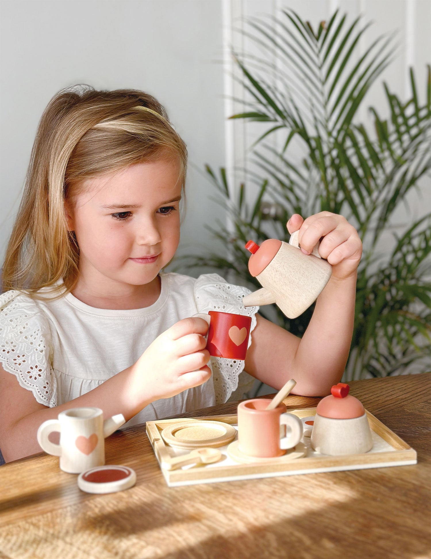Wooden Tea Party Set for Kids — 14 Pieces | Mentari
