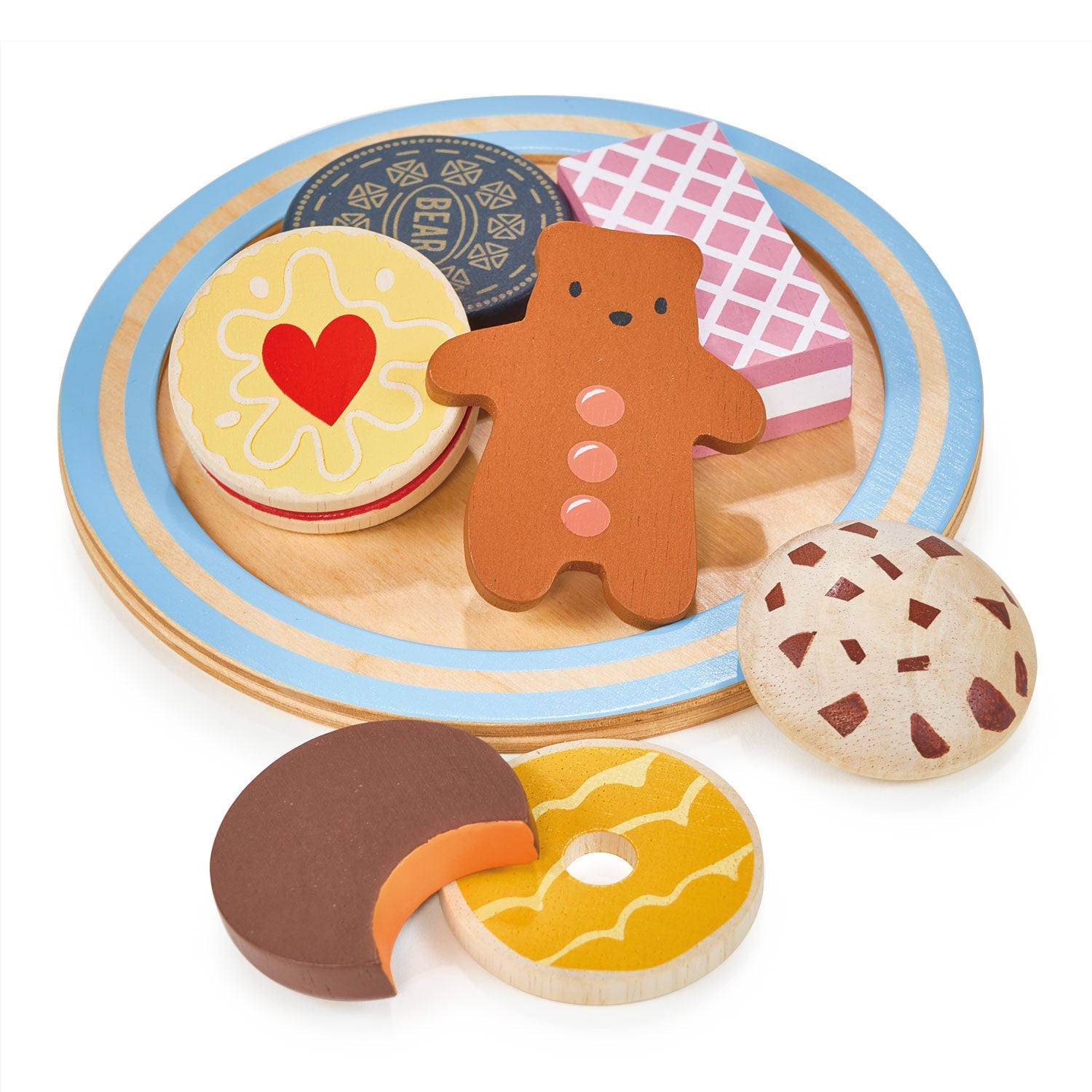 Teatime Biscuit Plate - Mentari - Sustainable Wooden Toys Made in Indonesia - Eco-Friendly Play